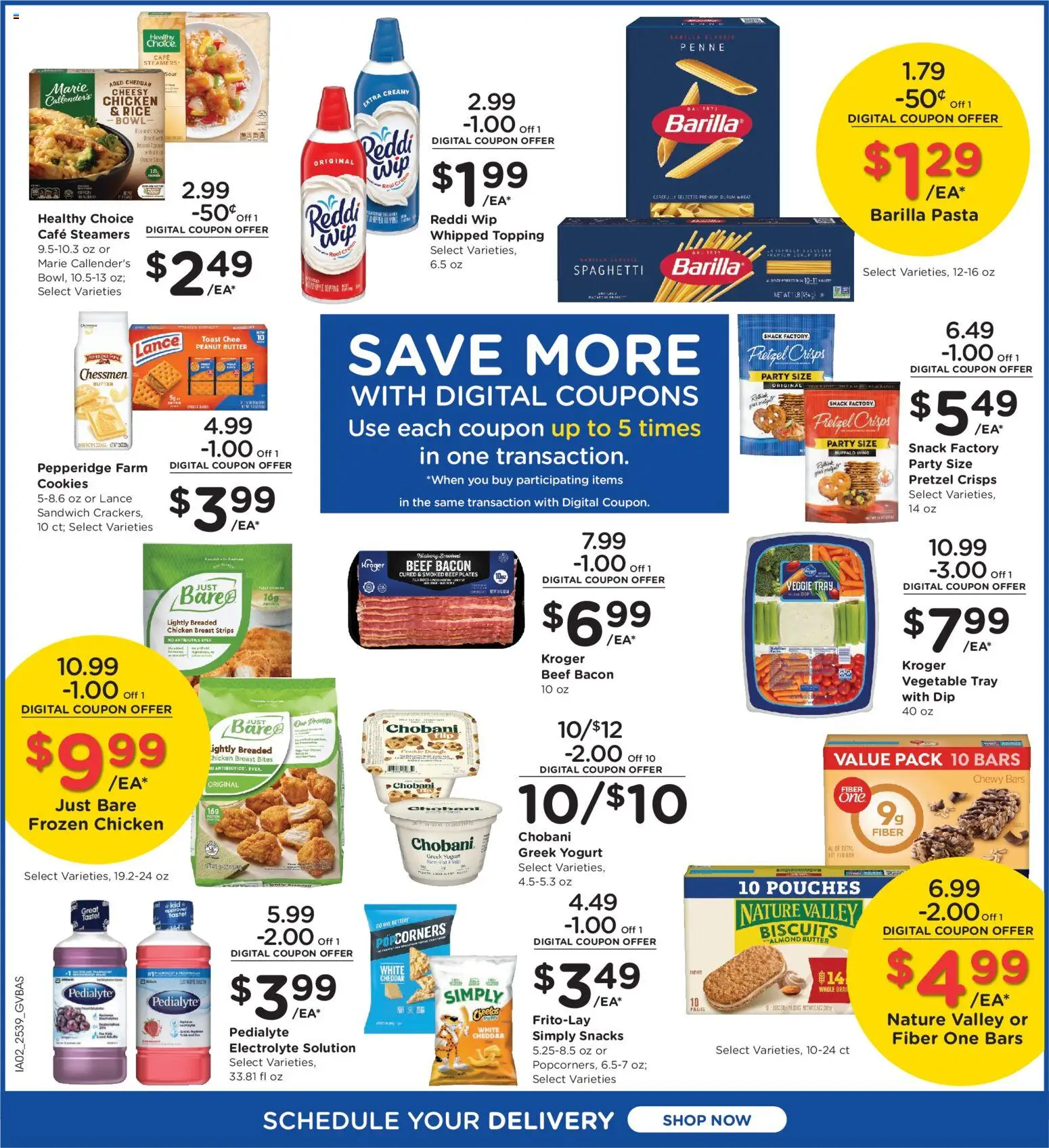 Kroger Ad - valid from 29.10.2025 | Page: 4 | Products: Yogurt, Rice, Beef, Pasta