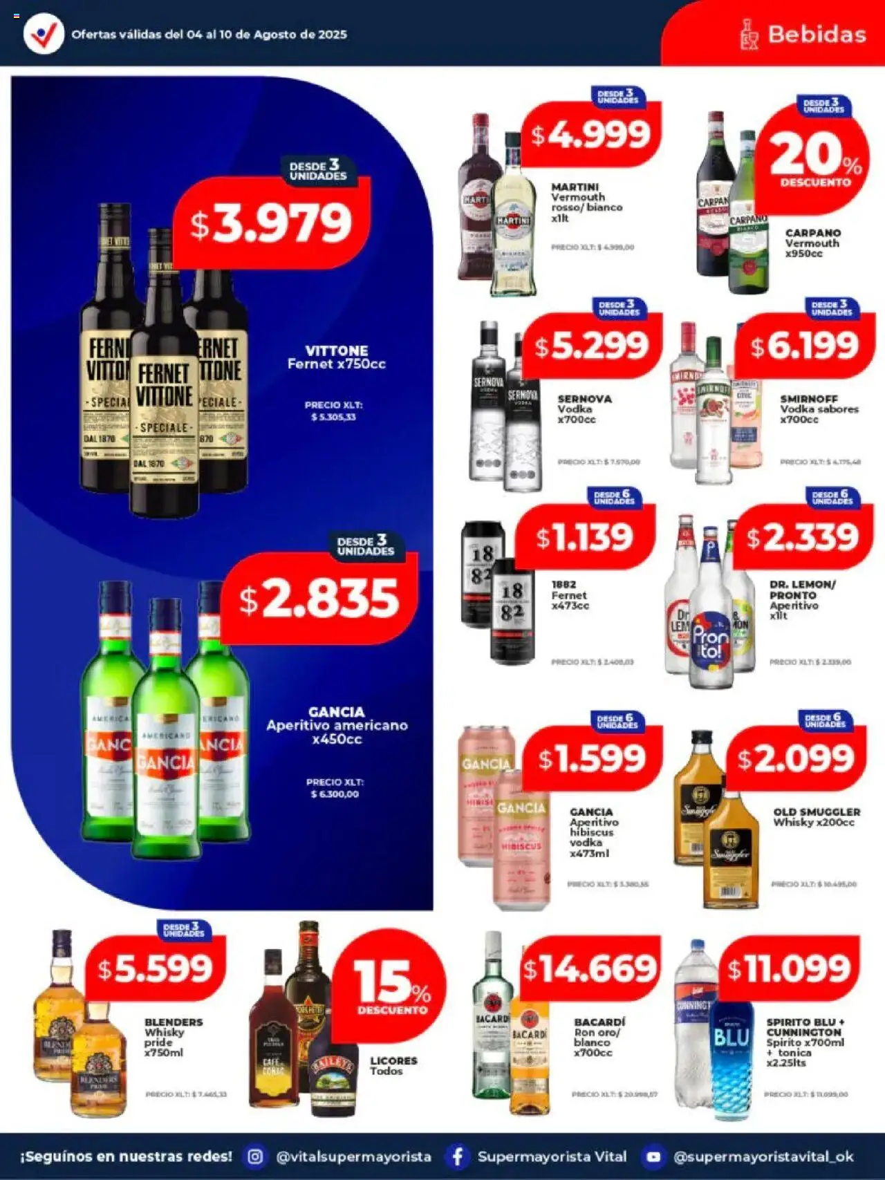 Vital - Ofertas │ válido desde el 04.08.2025 | Página: 12 | Productos: Vodka, Whisky, Fernet
