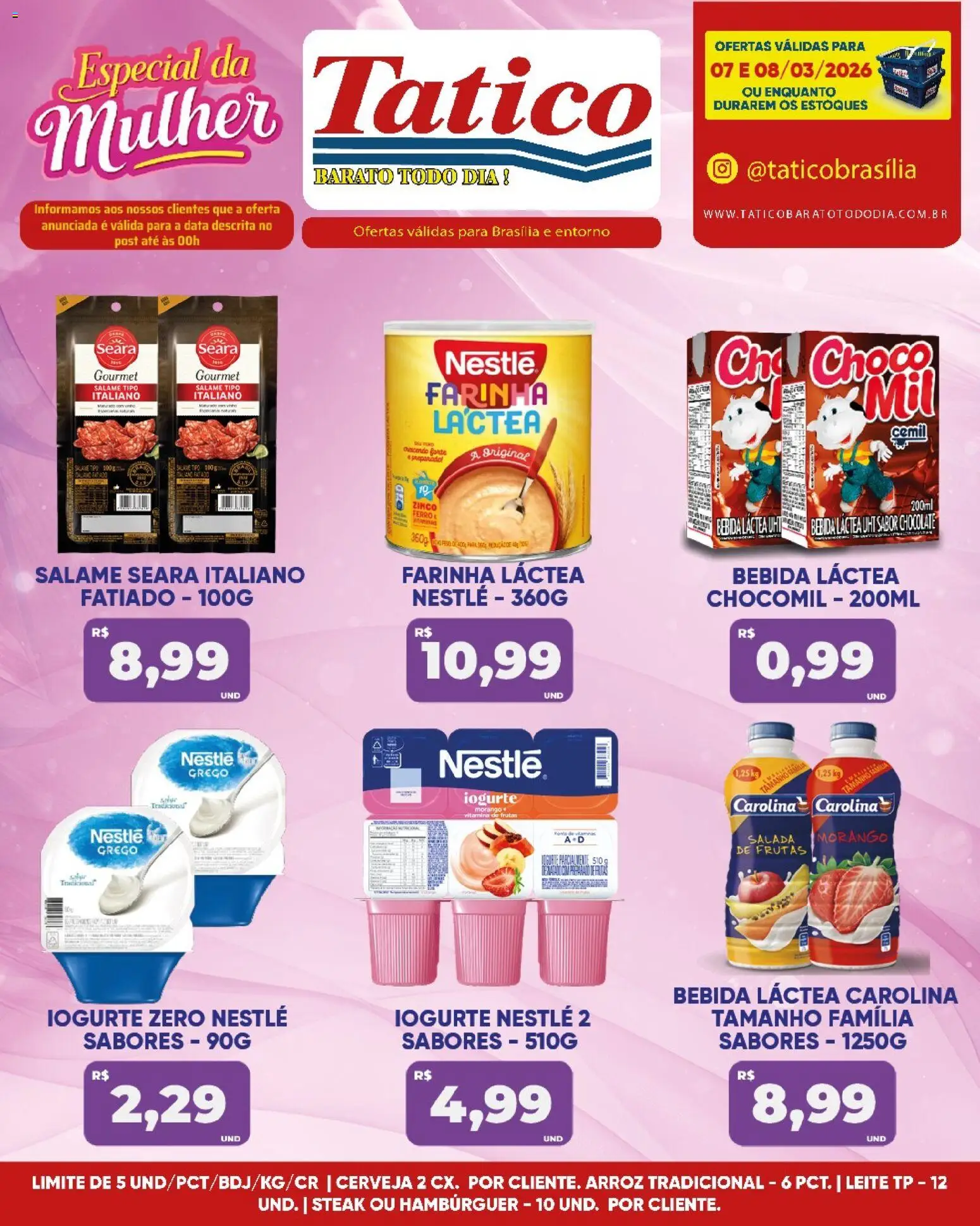 Tatico Folheto - válido de 07.03.2026 | Página: 10 | Produtos: Chocolate, Cerveja, Salada, Bebida