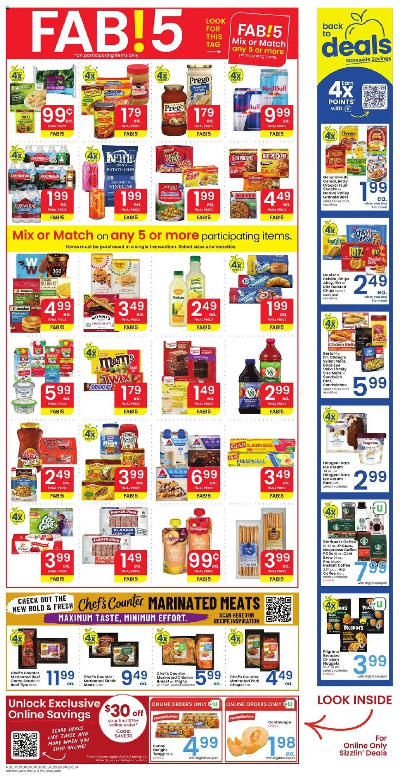 Albertsons Weekly Ad - valid from 13.08.2025 | Page: 2 | Products: Vinegar, Coffee, Beef, Jeans
