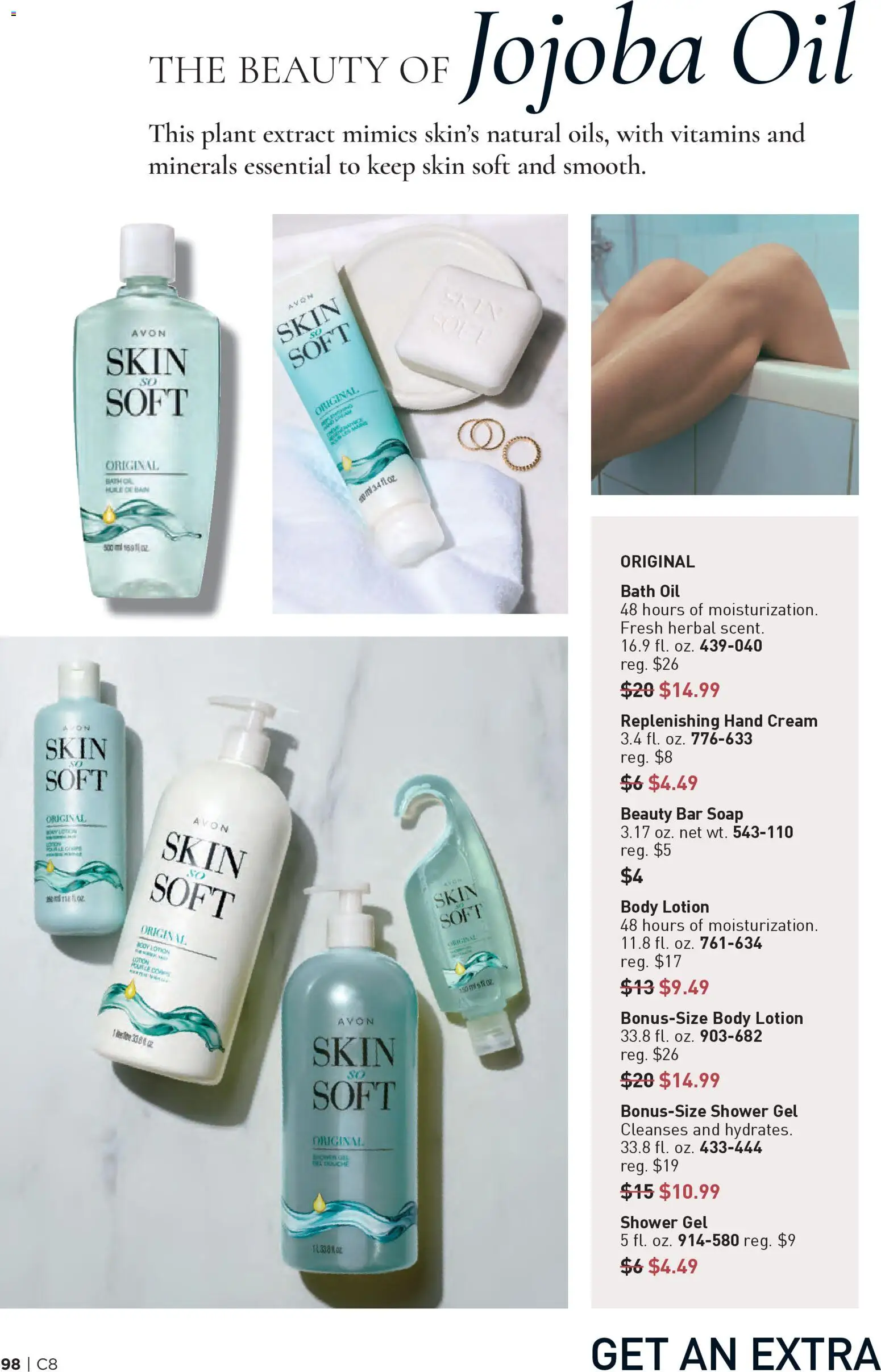 Avon Brochure - valid from 08.04.2026 | Page: 98 | Products: Shower, Oil, Shower gel, Bar Soap