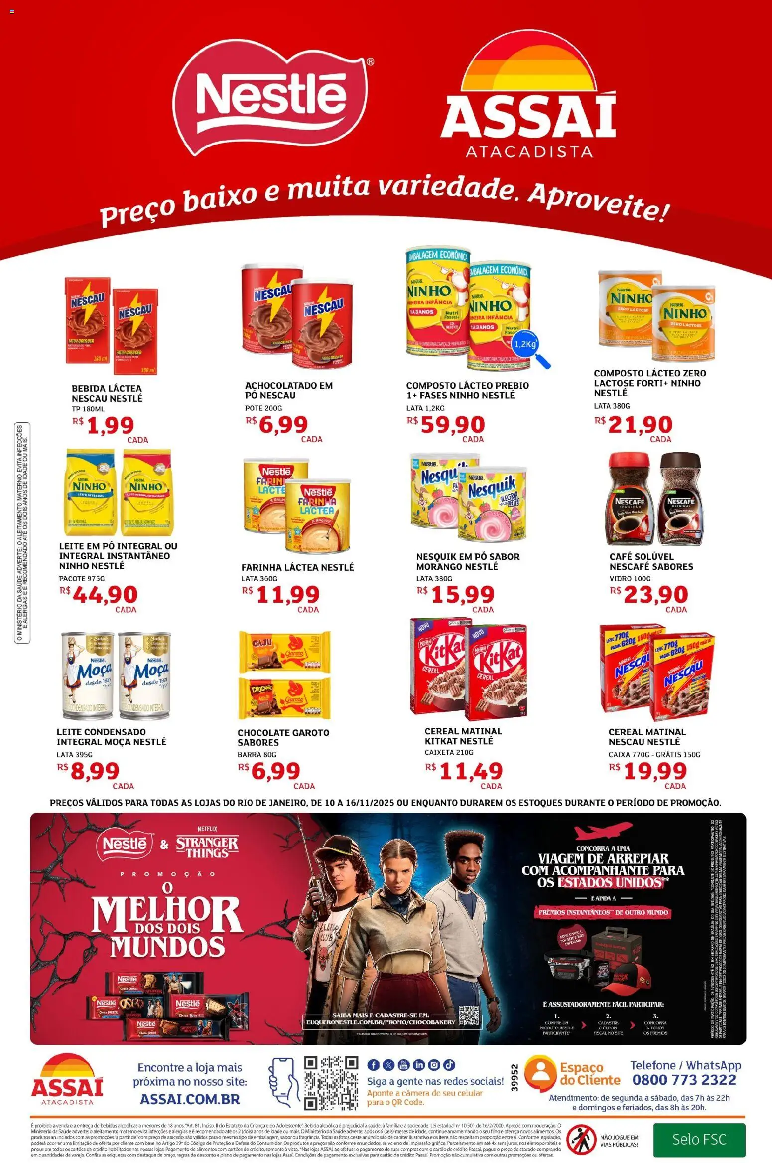 Assaí Atacadista Folheto - válido de 10.11.2025 | Página: 4 | Produtos: Pó, Chocolate, Baixo, Câmera