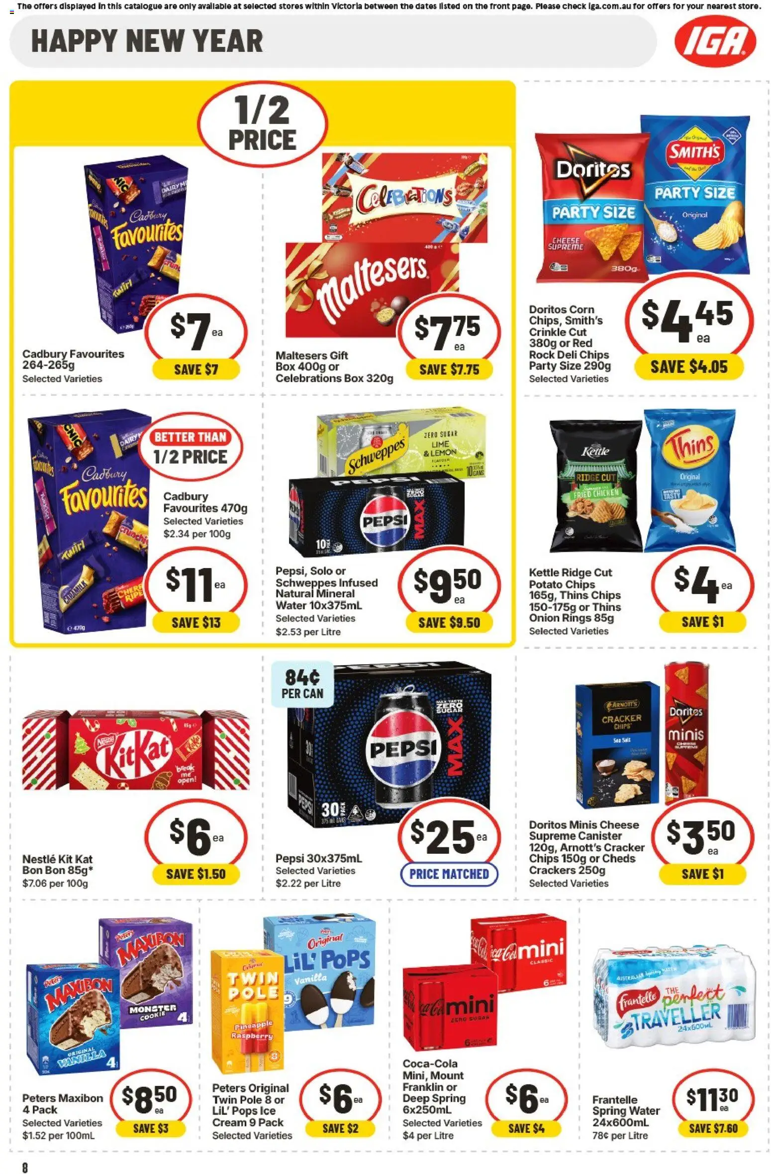 IGA catalogue - valid from 24.12.2025 | Page: 11 | Products: Crackers, Water, Lemon, Lime