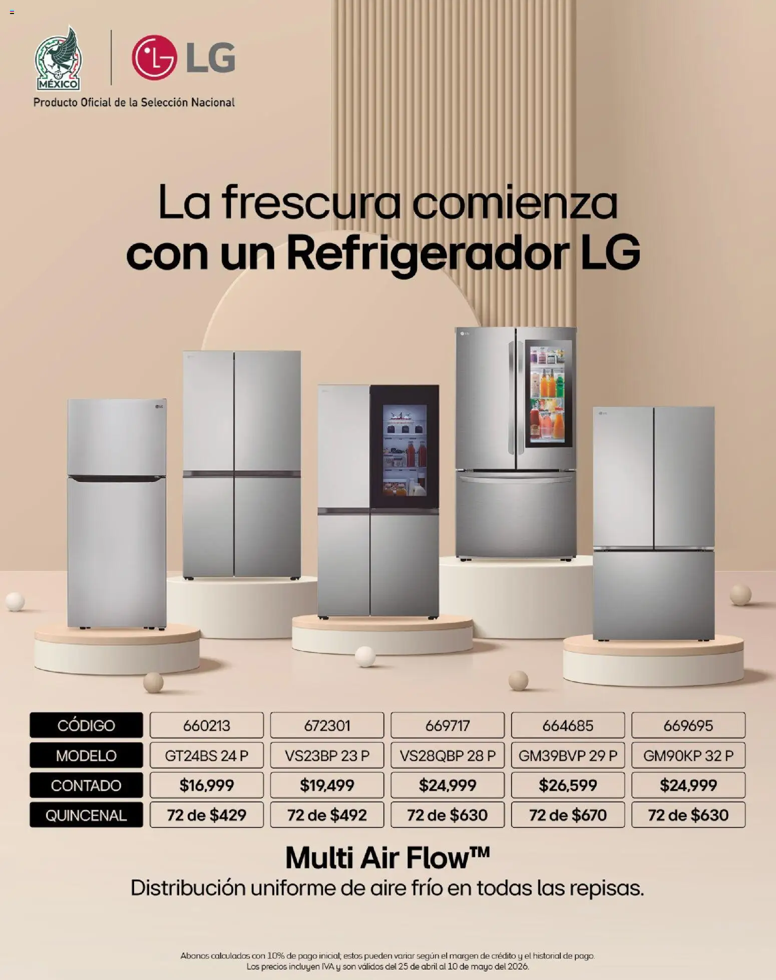 Nuevas ofertas de Coppel válidas en toda la República Mexicana desde el 25.04.2026. ¡Encuentra las mejores ofertas en Coppel catálogo Los regalos que mamá siempre quiere! | Página: 51 | Productos: Refrigerador