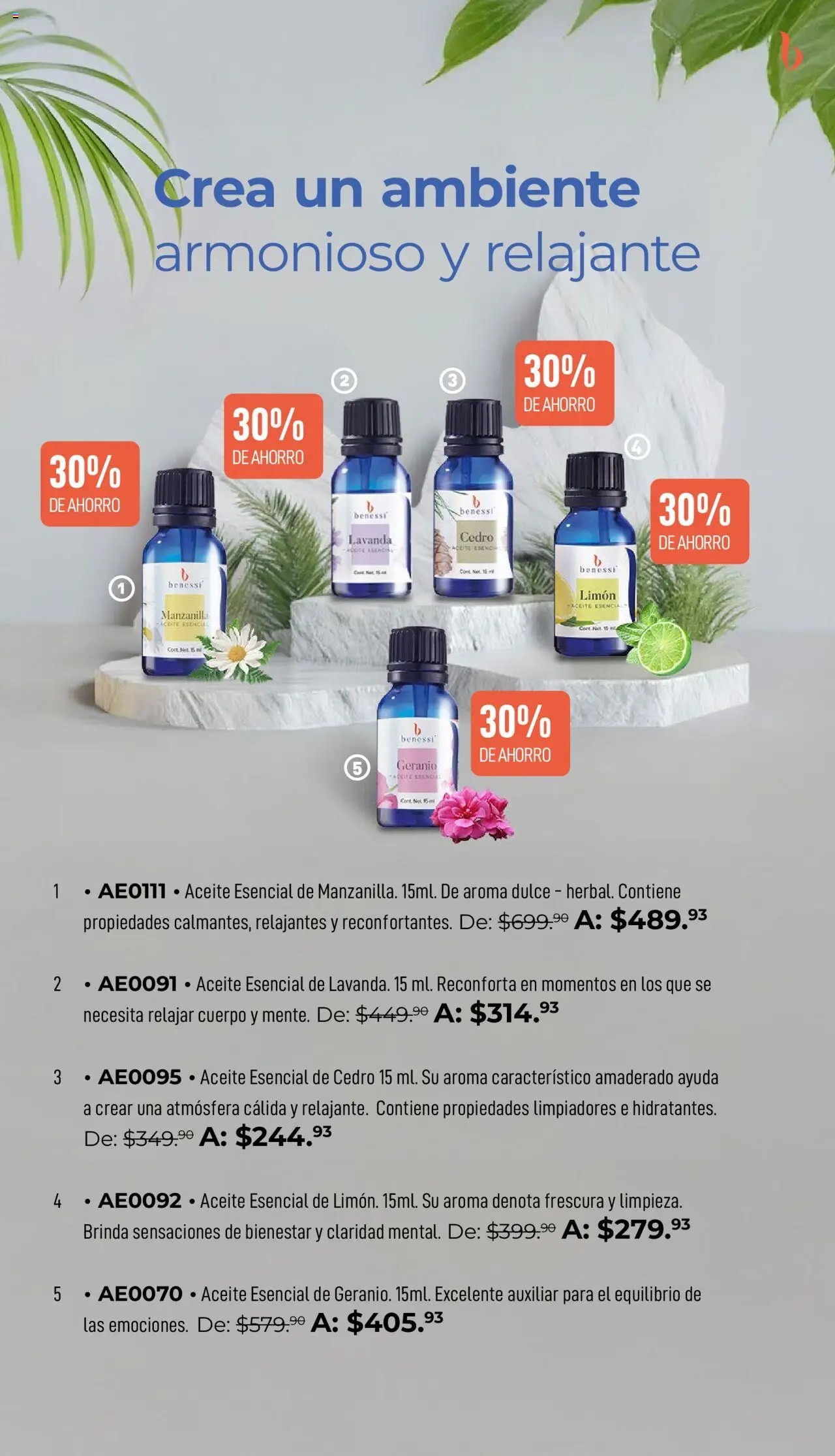 Nuevas ofertas de Home Interiors válidas en toda la República Mexicana desde el 19.05.2025. ¡Encuentra las mejores ofertas en Home Interiors catálogo Benessi! | Página: 14 | Productos: Limón, Aceite