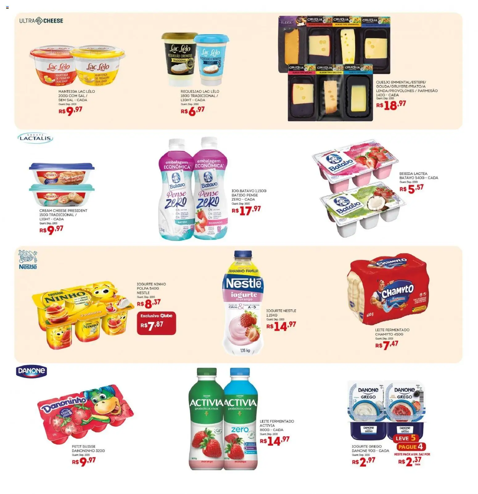 Bistek Supermercados Folheto - válido de 22.04.2026 | Página: 10 | Produtos: Leite, Gouda, Cálcio, Sal