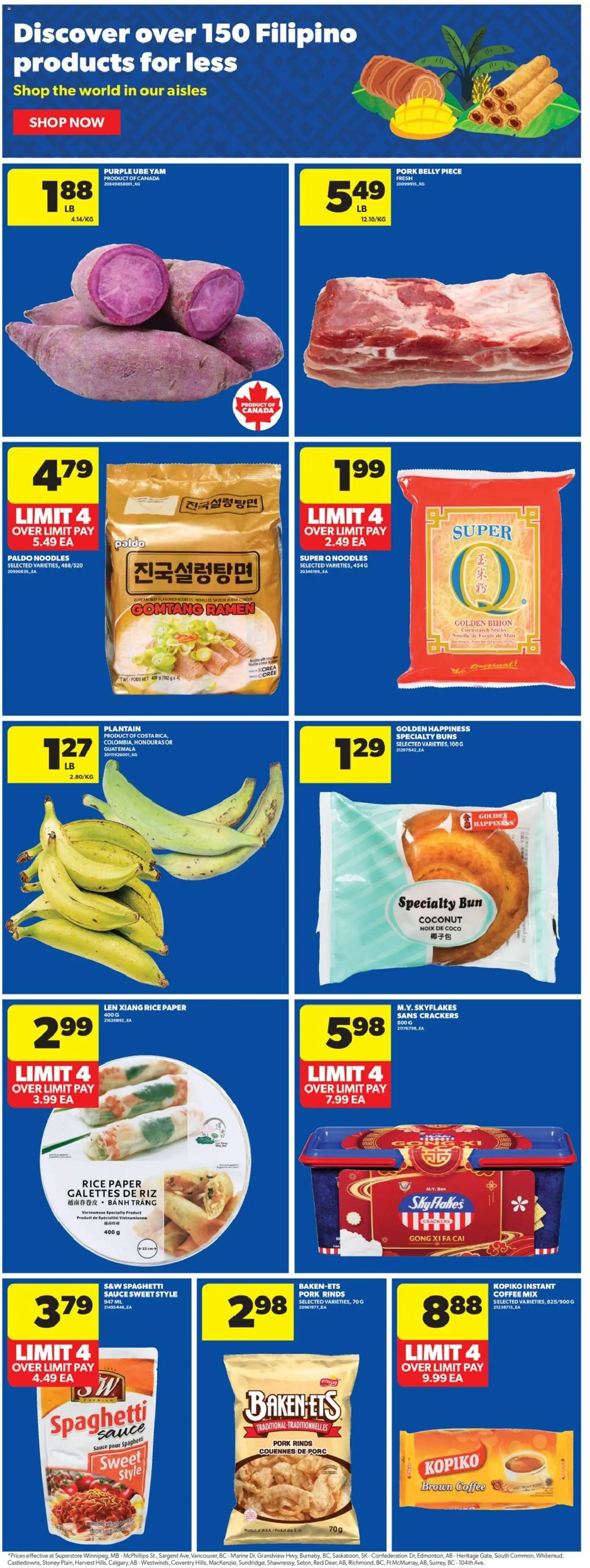 Real Canadian Superstore flyer valid from 19.02.2026 | Page: 15 | Products: Rice, Beef, Flakes, Coffee