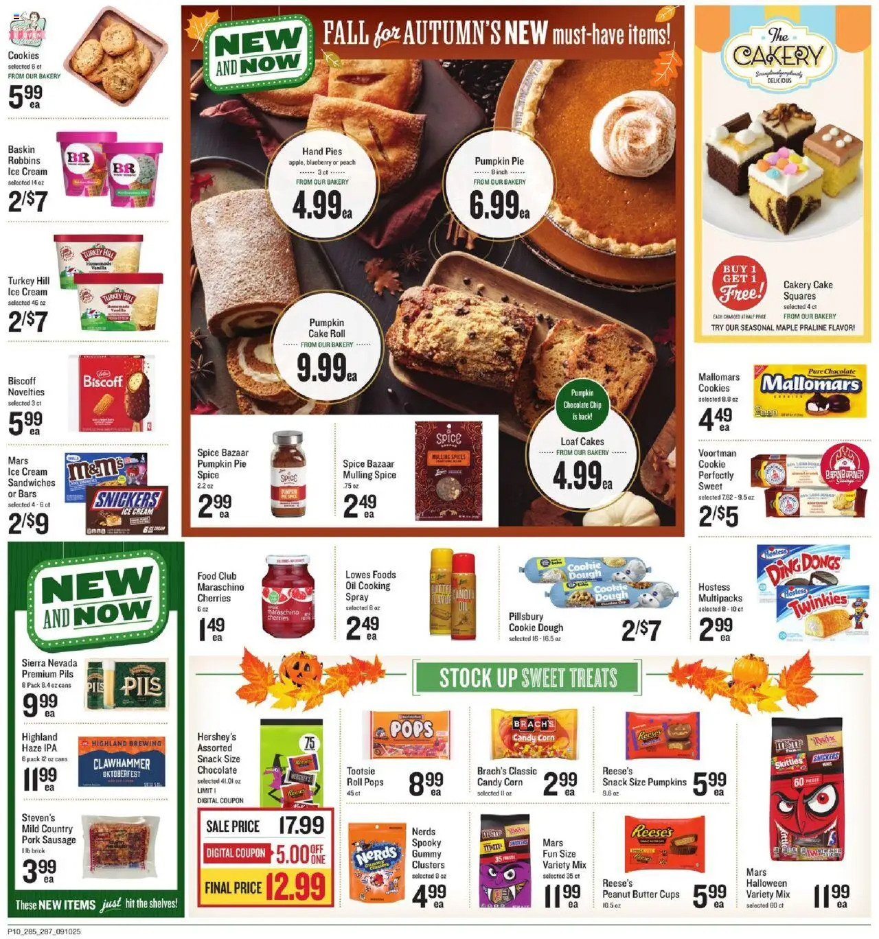 Lowes Foods Weekly Ad - NC - valid from 10.09.2025 | Page: 15 | Products: Chocolate, Cream, Cookies, Pumpkin Pie