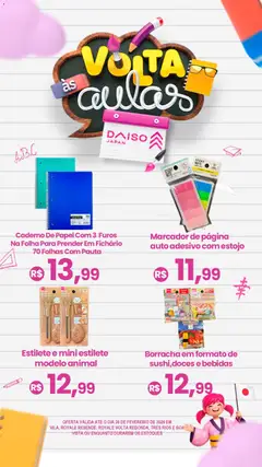 Royal Supermercados - Ofertas Voltas às Aulas - Pré-Visualização do folheto da loja Royal Supermercados, válido de 22.01.2026 | Página: 2 | Produtos: Borracha, Fichário, Estilete, Caderno