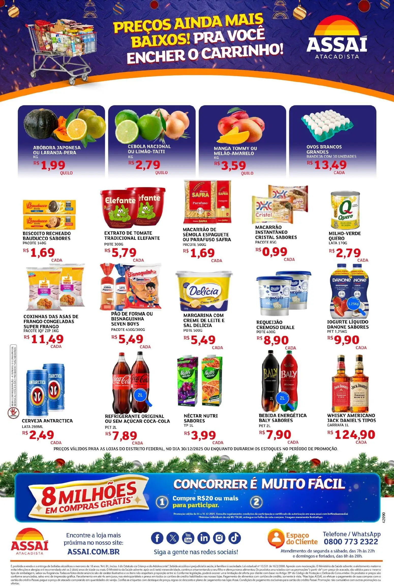 Assaí Atacadista Folheto - válido de 30.12.2025 | Página: 2 | Produtos: Espaguete, Whisky, Iogurte, Creme de leite