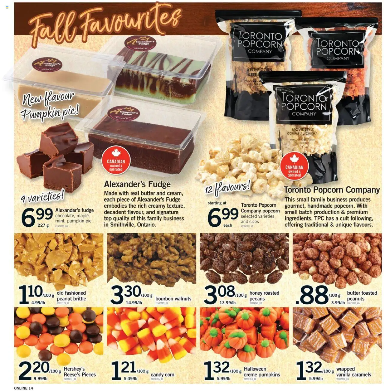 Fortinos flyer valid from 18.09.2025 | Page: 14 | Products: Bourbon, Kettle, Butter, Pumpkin