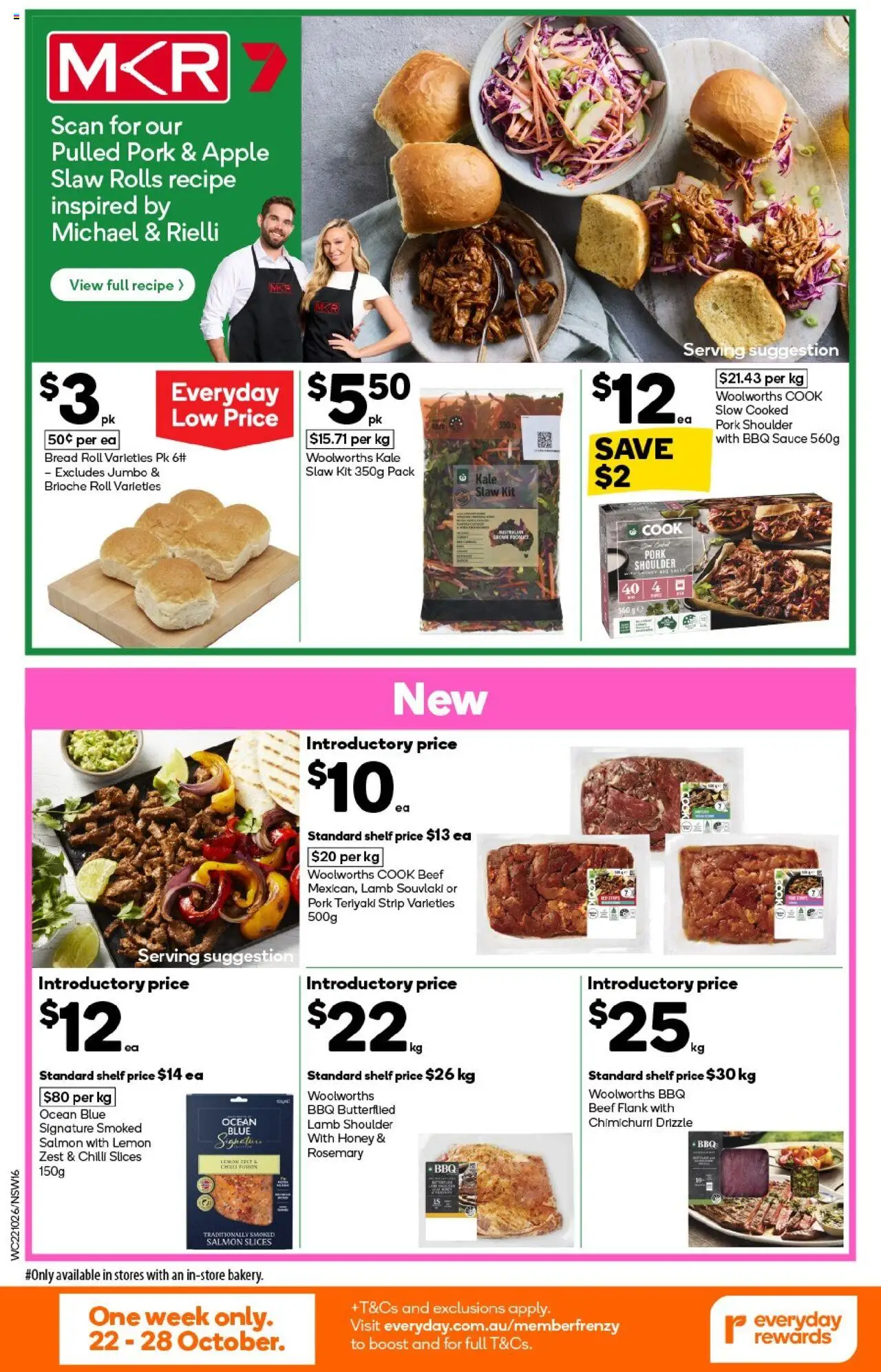 Woolworths catalogue - valid from 22.10.2025 | Page: 16 | Products: BBQ Sauce, Bread, Salmon, Sauce