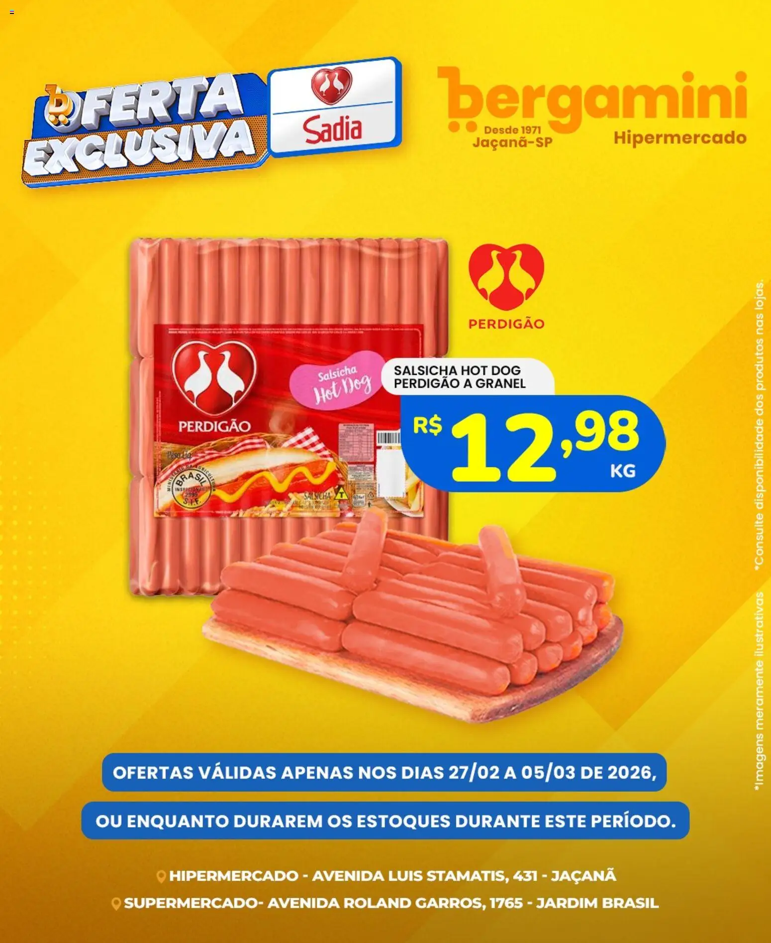 Supermercado Bergamini Folheto - válido de 27.02.2026 | Página: 7 | Produtos: Salsicha