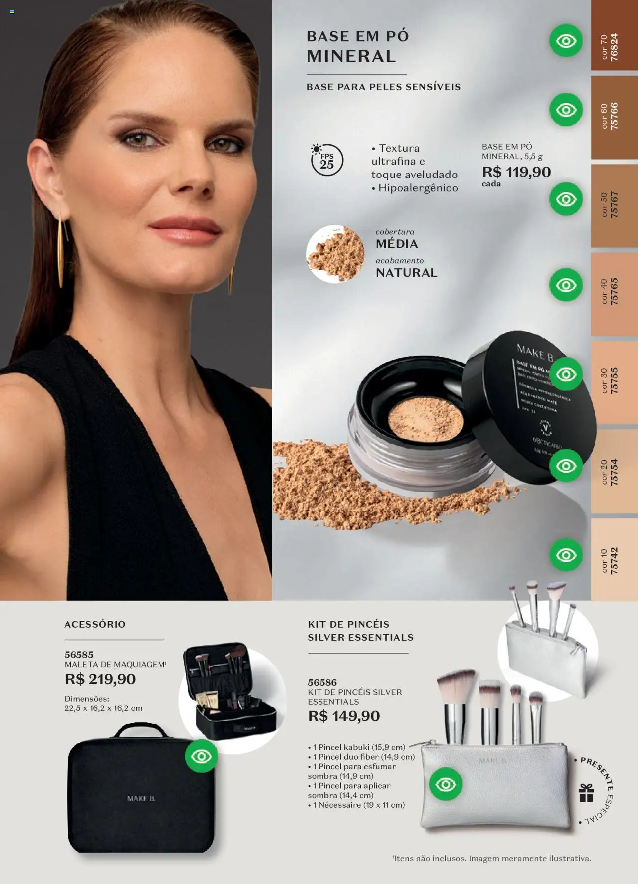 O Boticário Folheto - válido de 22.09.2025 | Página: 18 | Produtos: Pó, Pincel, Necessaire, Base