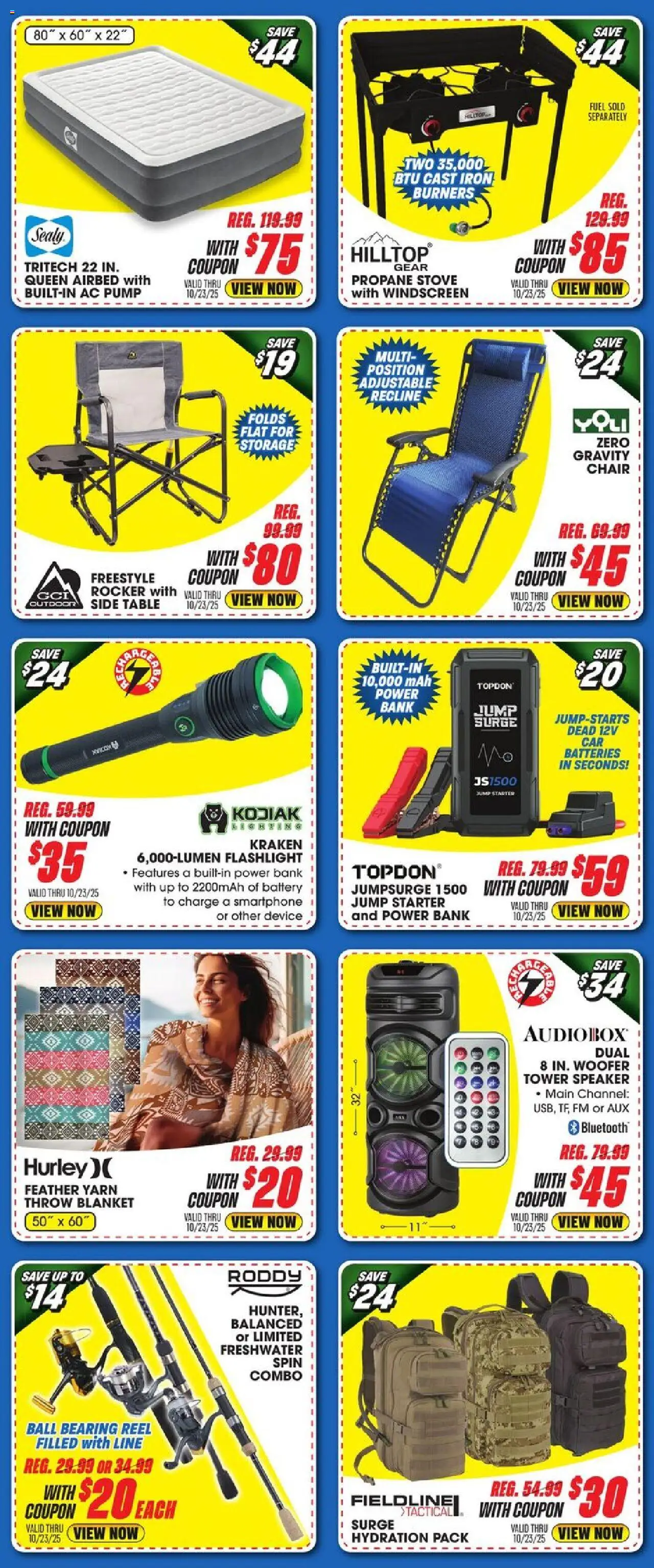 Big 5 Sporting Goods Weekly Ad - valid from 17.10.2025 | Page: 6 | Products: Table, Chair, Pump, Iron