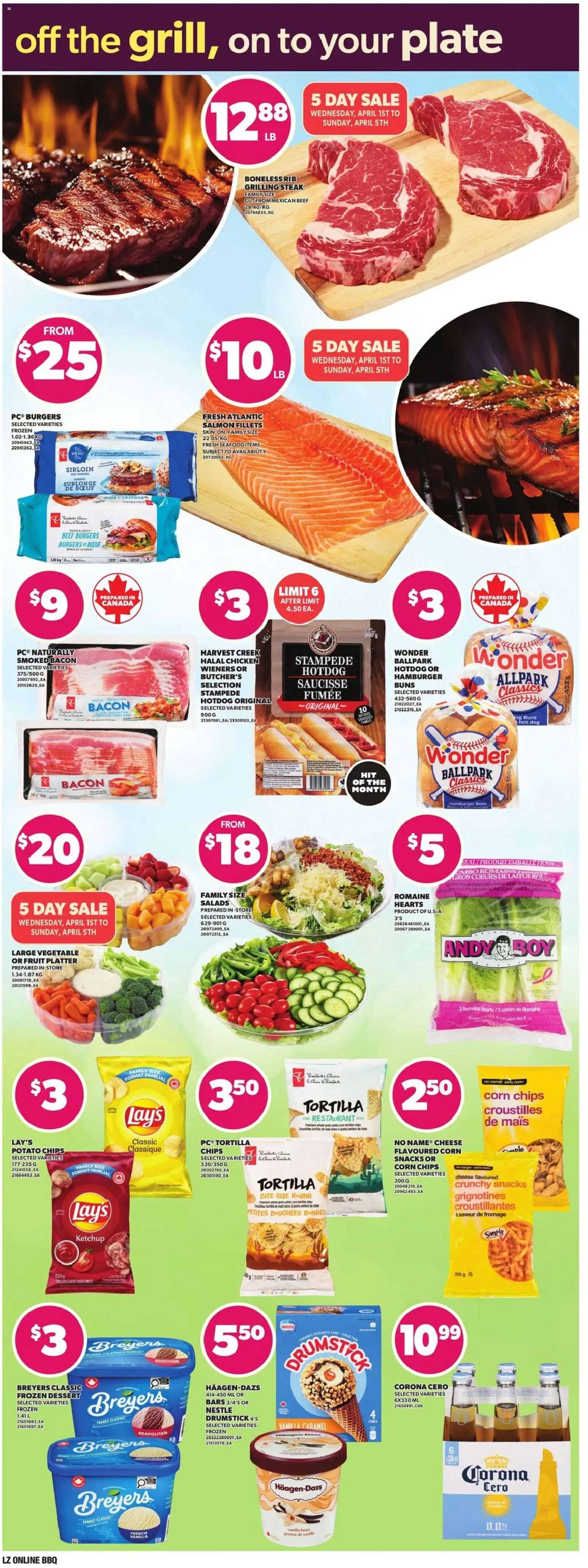 Loblaws flyer valid from 02.04.2026 | Page: 7 | Products: Beef, Ketchup, Cheese, Chicken