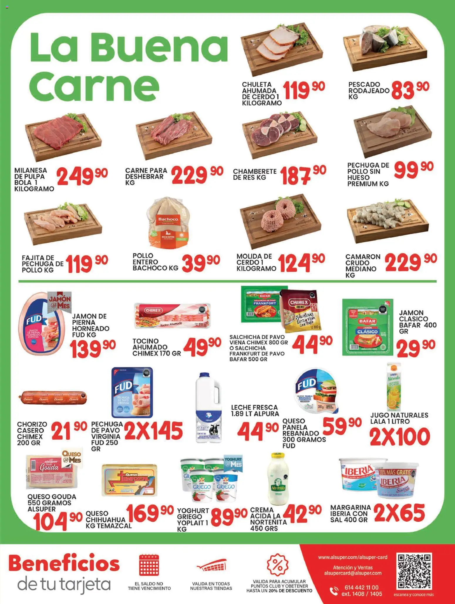 Nuevas ofertas de Alsuper válidas en toda la República Mexicana desde el 20.01.2026. ¡Encuentra las mejores ofertas en Alsuper folleto Saltillo! | Página: 7 | Productos: Milanesa, Salchicha, Jamón, Jugo