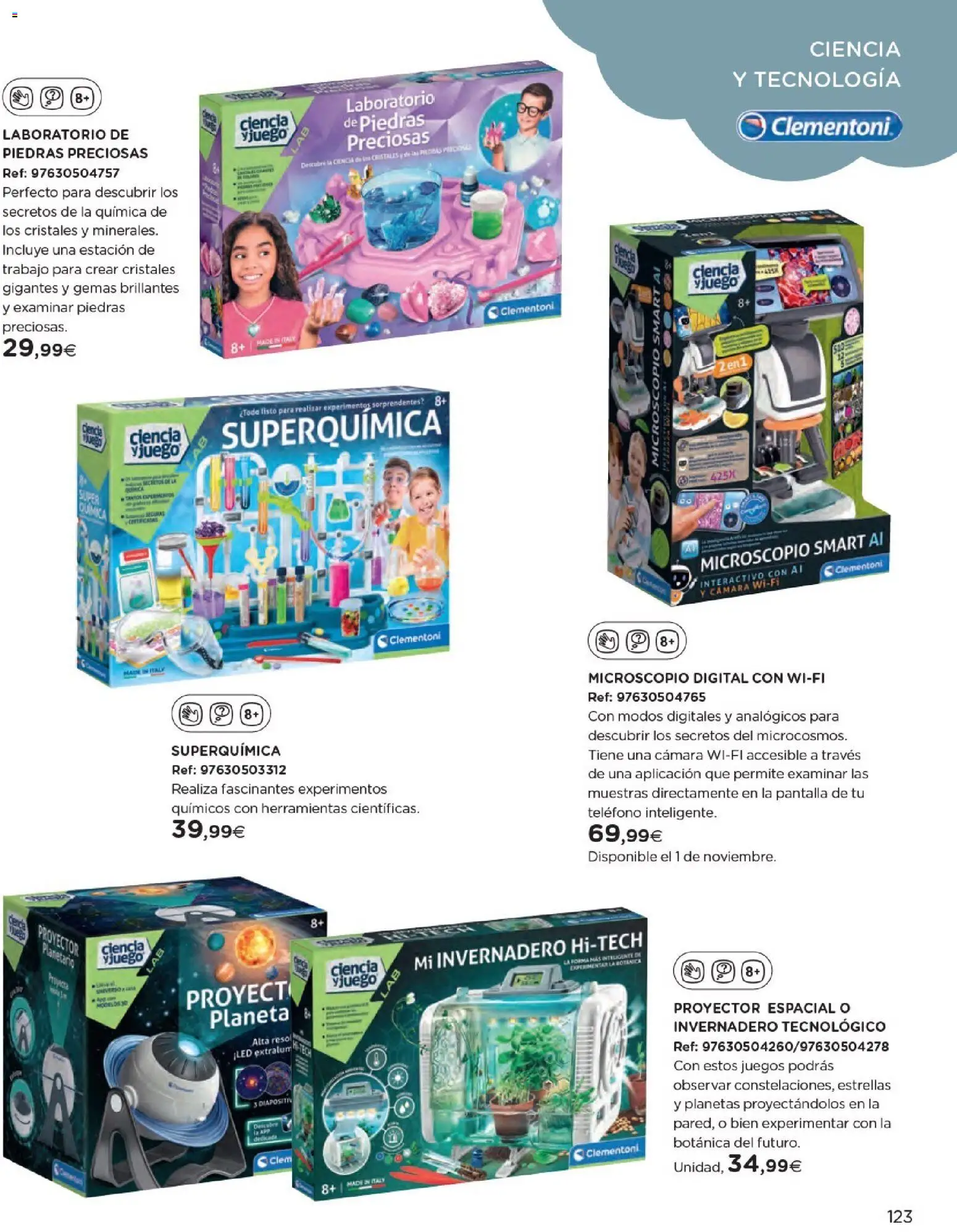 Nuevas ofertas de El Corte Inglés válidas en toda la República Mexicana desde el 27.10.2025. ¡Encuentra las mejores ofertas en El Corte Inglés catálogo Juguetes! | Página: 123 | Productos: Proyector, Cámara, Teléfono