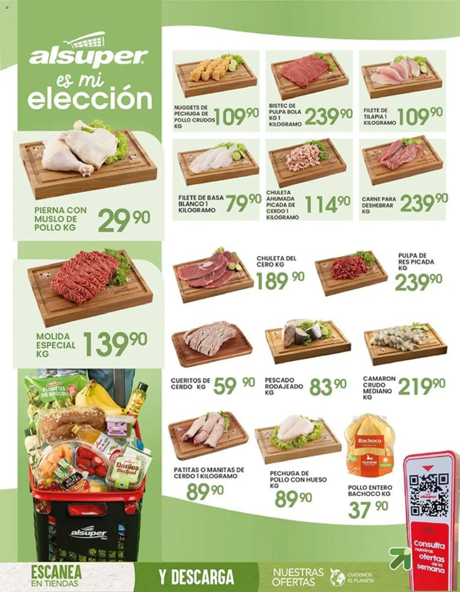 Nuevas ofertas de Alsuper válidas en toda la República Mexicana desde el 14.04.2026. ¡Encuentra las mejores ofertas en Alsuper folleto Calera! | Página: 8 | Productos: Pollo, Cerdo, Res