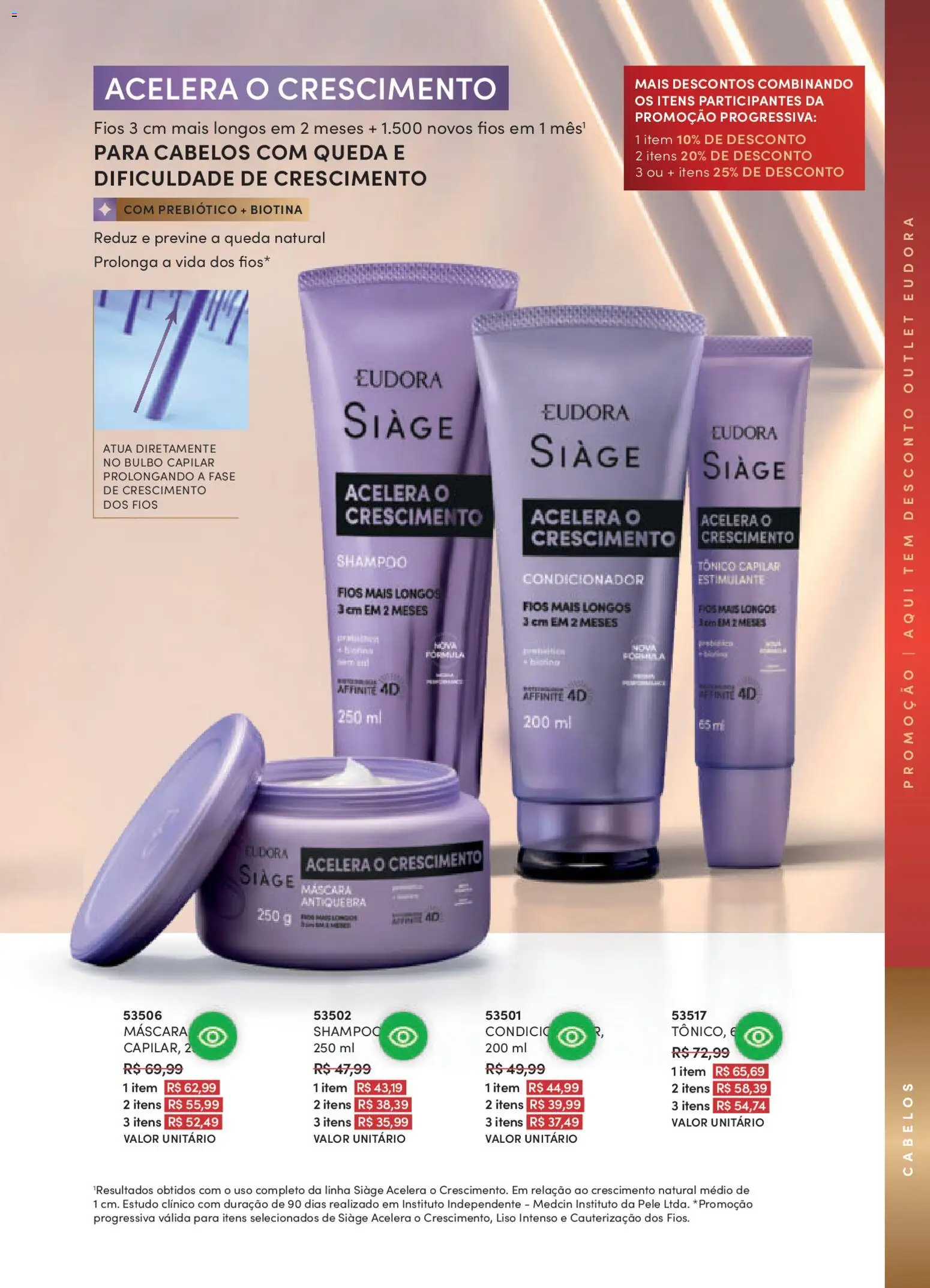 Eudora Folheto - válido de 08.01.2026 | Página: 44 | Produtos: Shampoo, Tônico, Condicionador