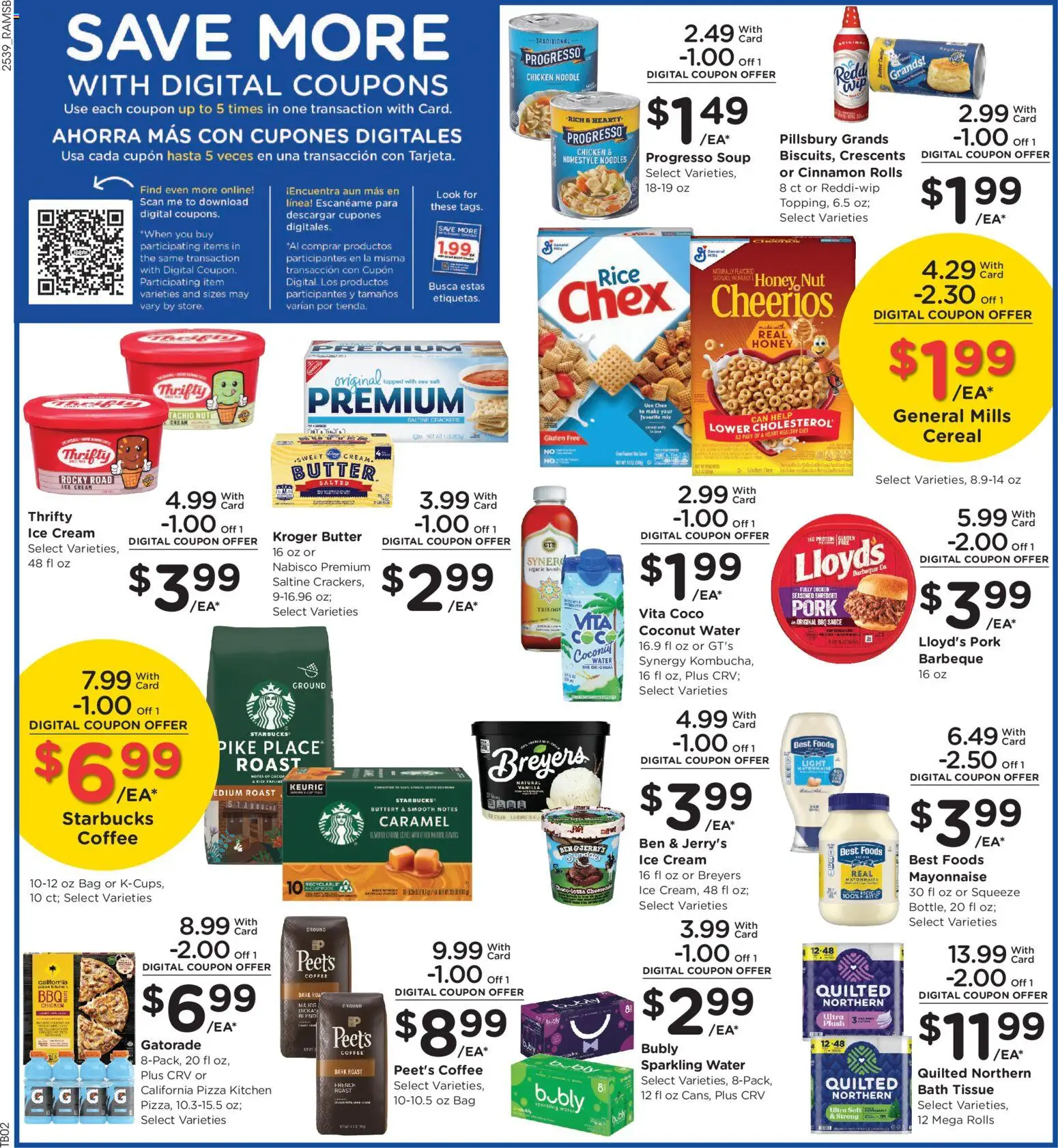 Ralphs Weekly Ad - valid from 29.10.2025 | Page: 4 | Products: Coffee, Pork, Water, Mayonnaise