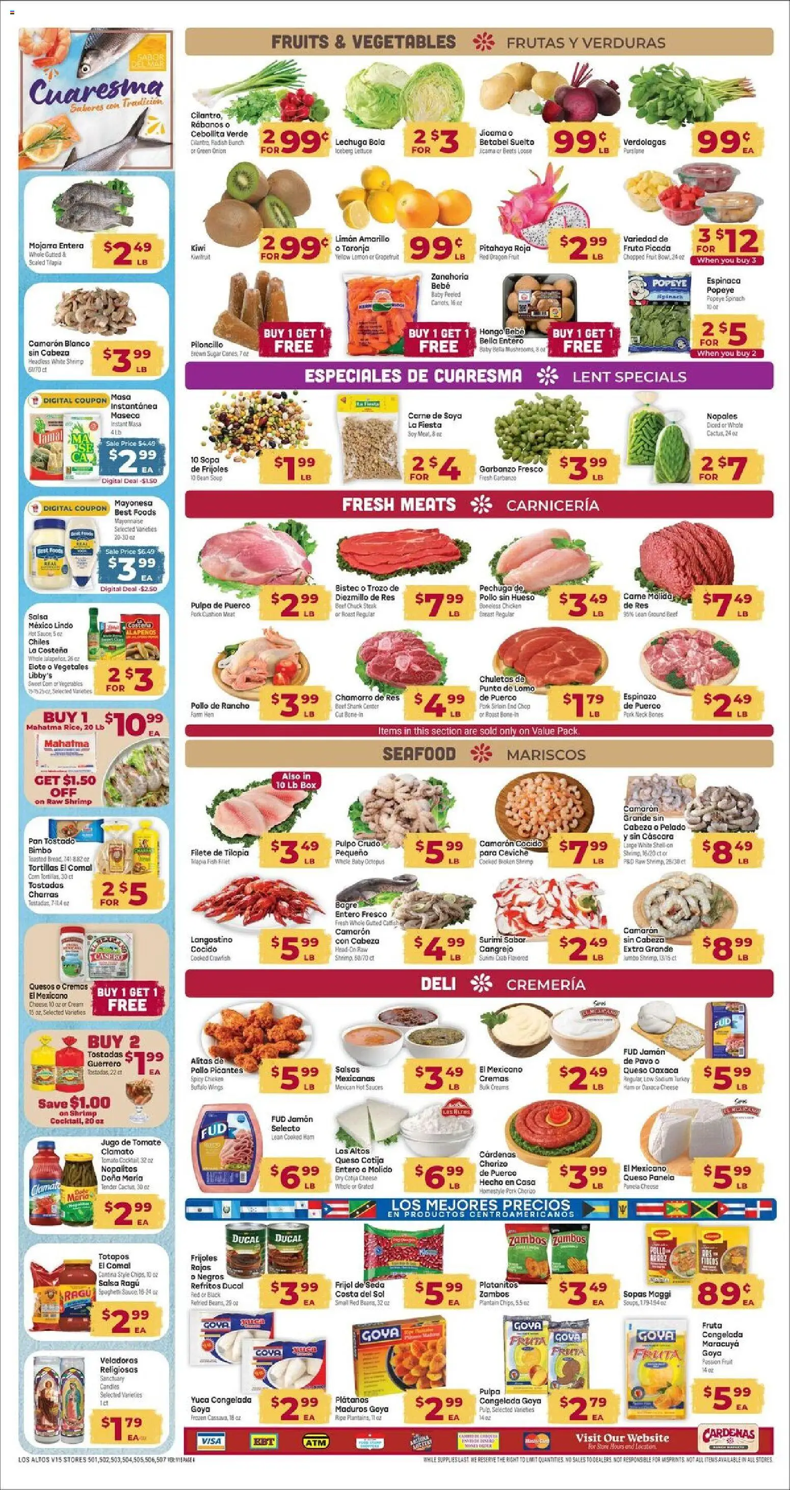 Cardenas Weekly Ad - AZ - valid from 25.03.2026 | Page: 4 | Products: Box, Pan, Sugar, Seafood
