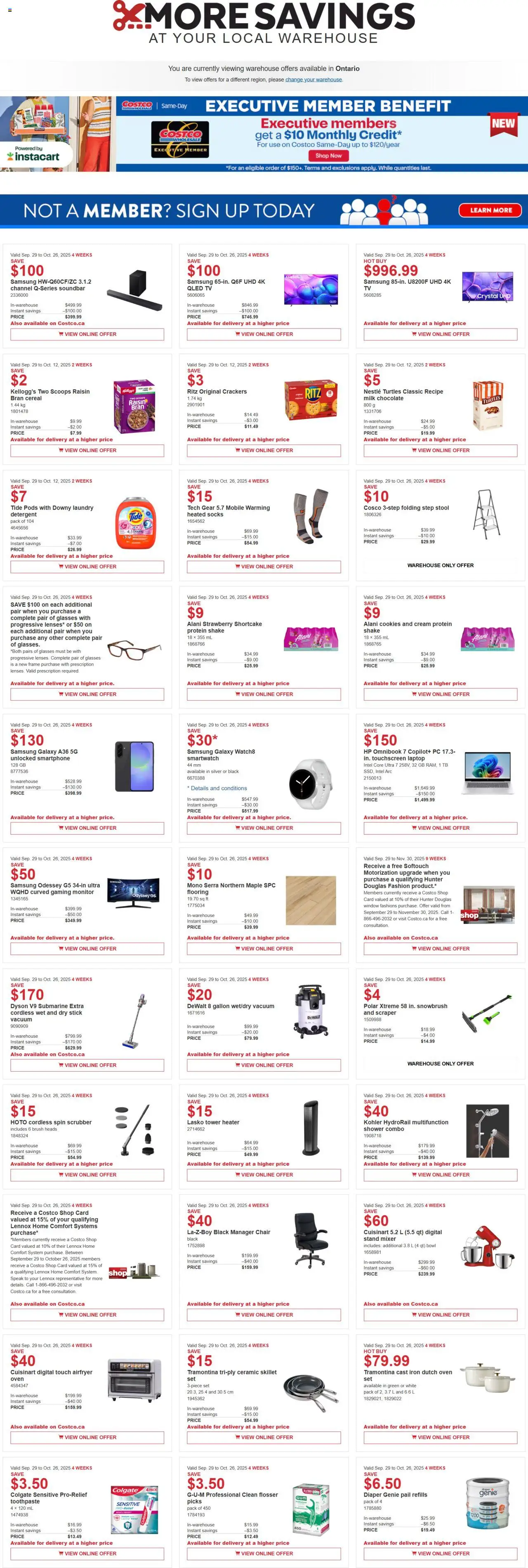 Costco flyer valid from 29.09.2025 | Page: 1
