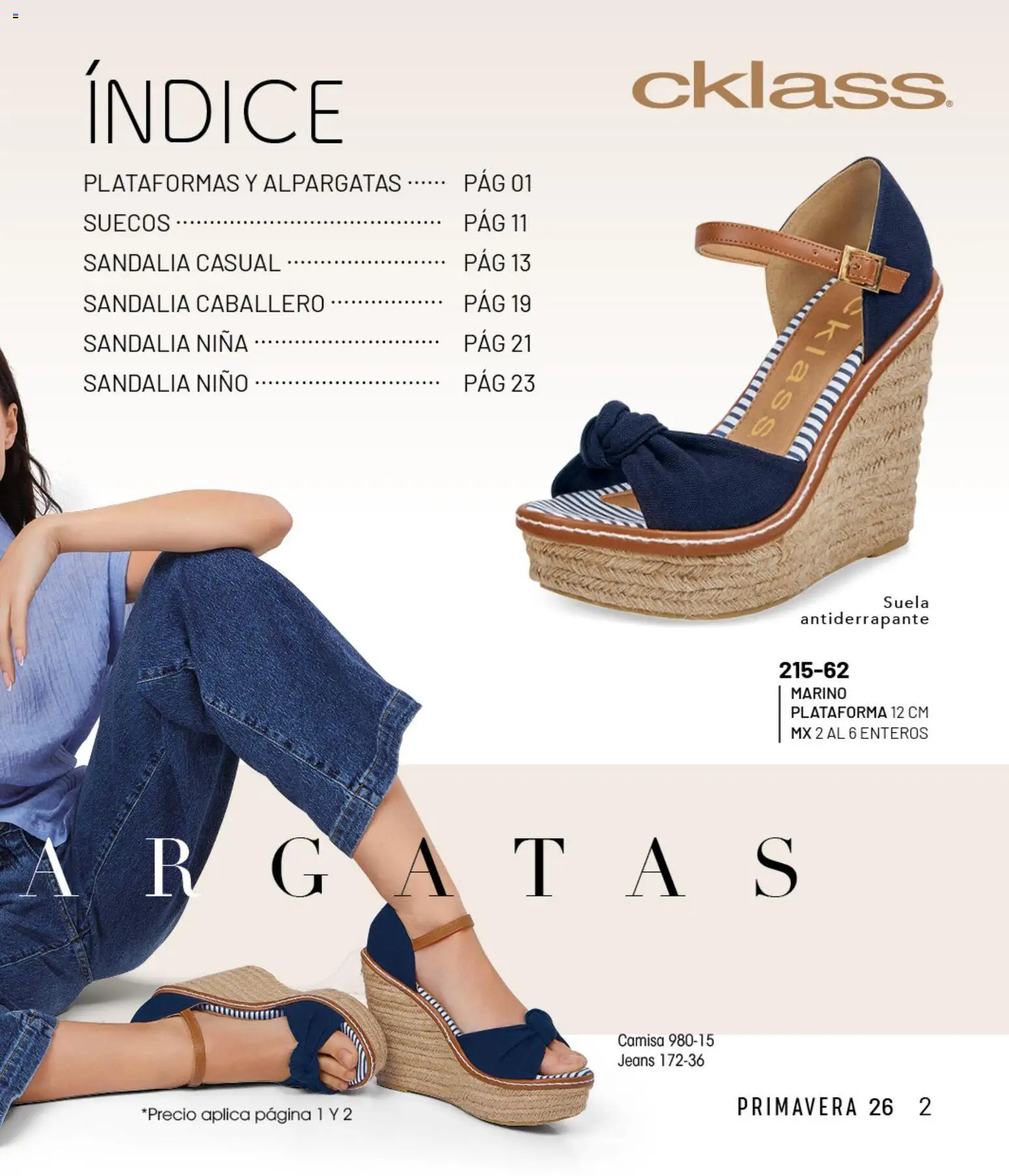 Nuevas ofertas de Cklass válidas en toda la República Mexicana desde el 02.01.2026. ¡Encuentra las mejores ofertas en Cklass catálogo Sandalias! | Página: 3 | Productos: Alpargatas, Camisa