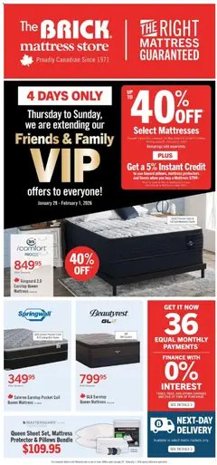 Preview of The Brick - Brick Mattress Store from shop The Brick valid from 29.01.2026