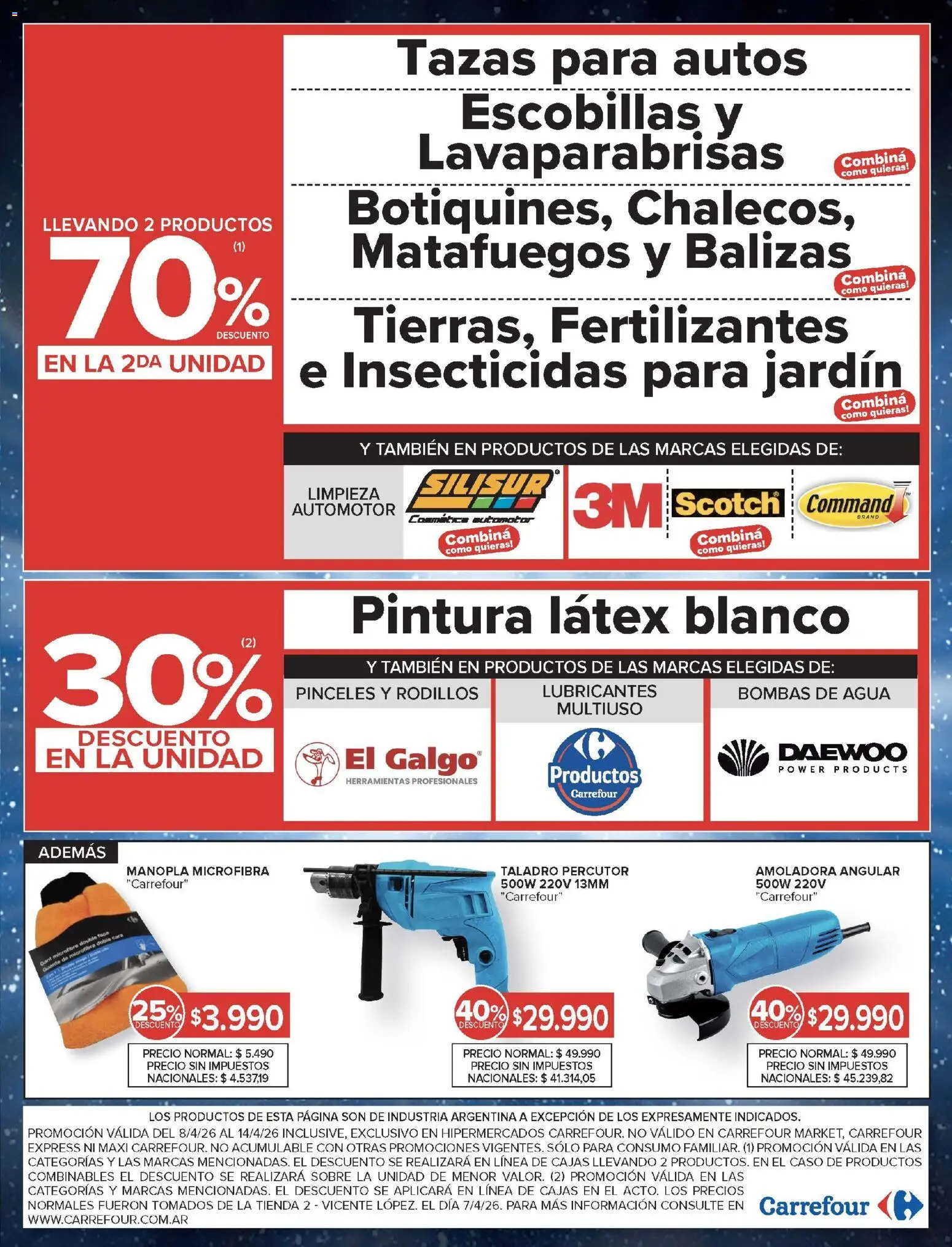 Carrefour ofertas │ válido desde el 08.04.2026 | Página: 19 | Productos: Caso, Pintura, Guante, Agua