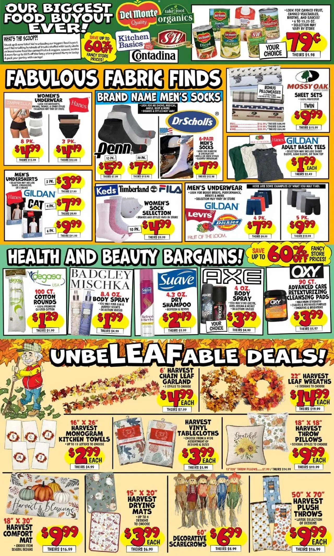 Ollie's Weekly Ad - valid from 28.07.2025 | Page: 1 | Products: Shampoo, Socks, Sauce, Salt