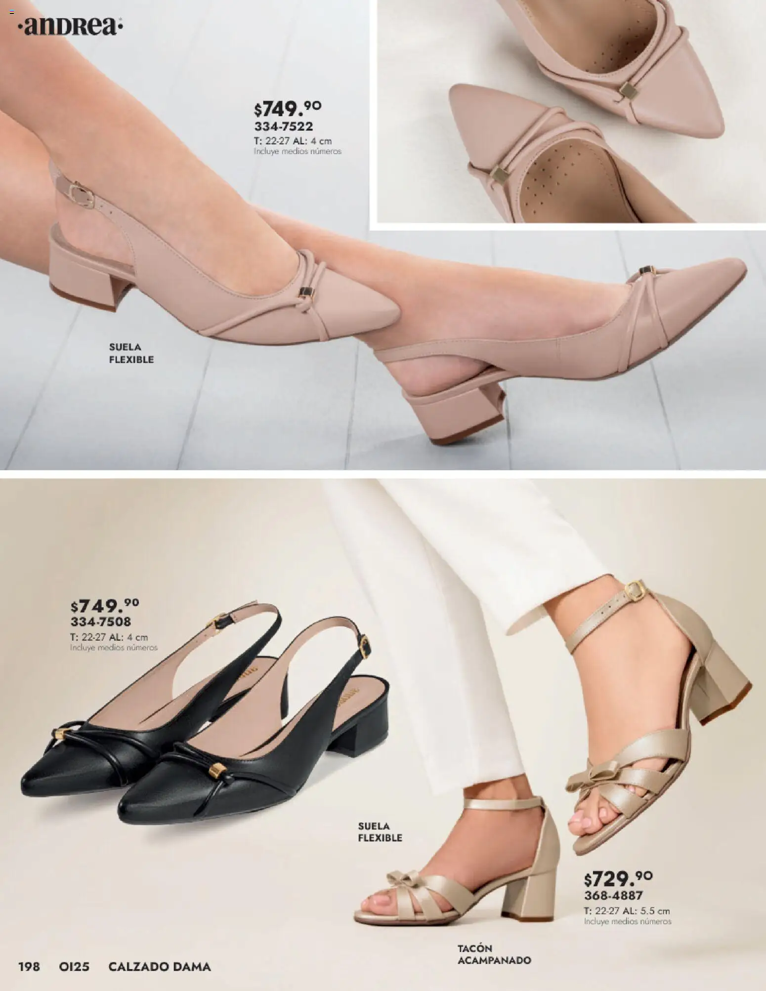 Nuevas ofertas de Andrea válidas en toda la República Mexicana desde el 24.08.2025. ¡Encuentra las mejores ofertas en Andrea - Catálogo Calzado Dama! | Página: 198 | Productos: Flexible