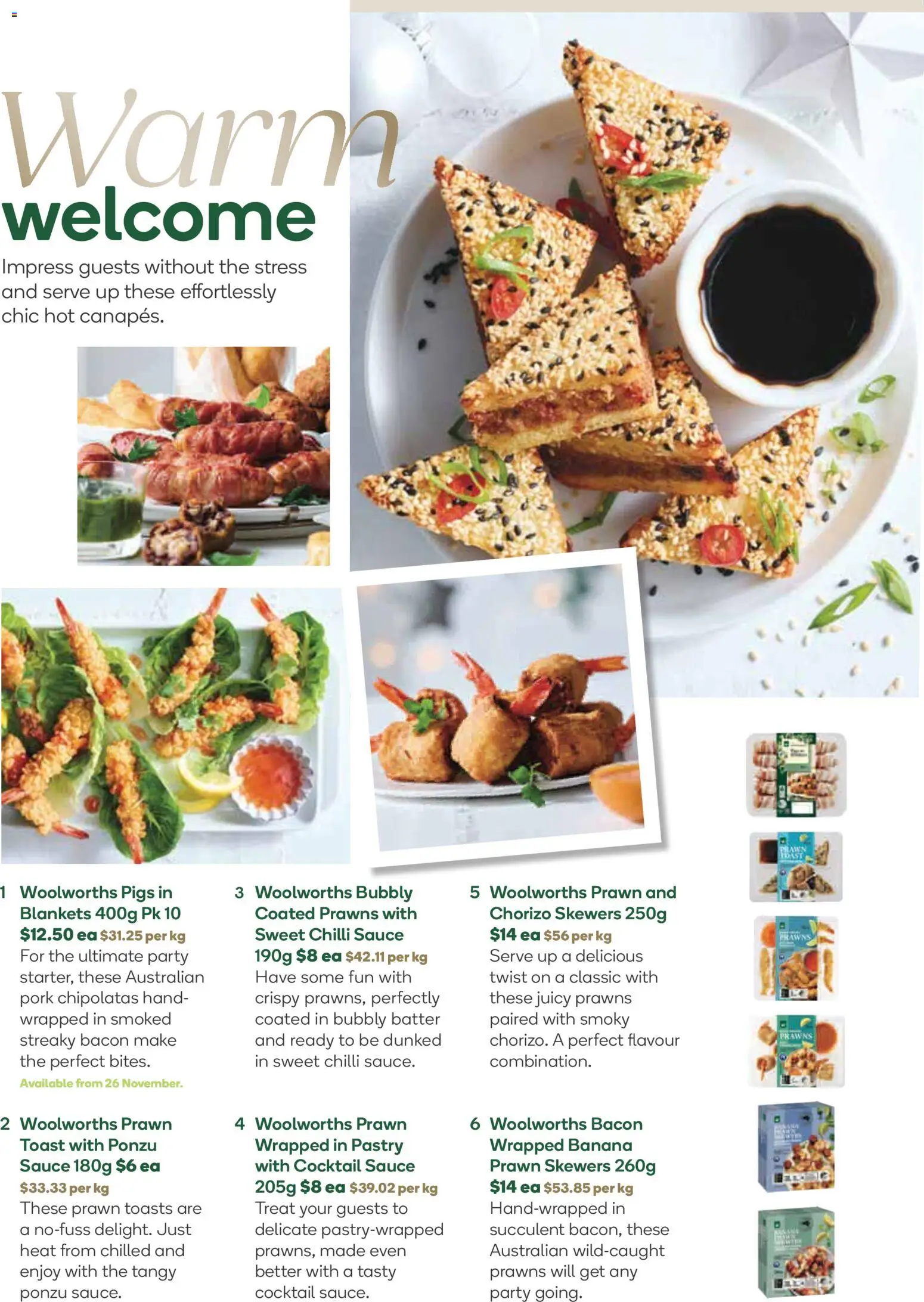 Woolworths catalogue - valid from 26.11.2025 | Page: 6 | Products: Bacon, Pork, Prawns, Chilli