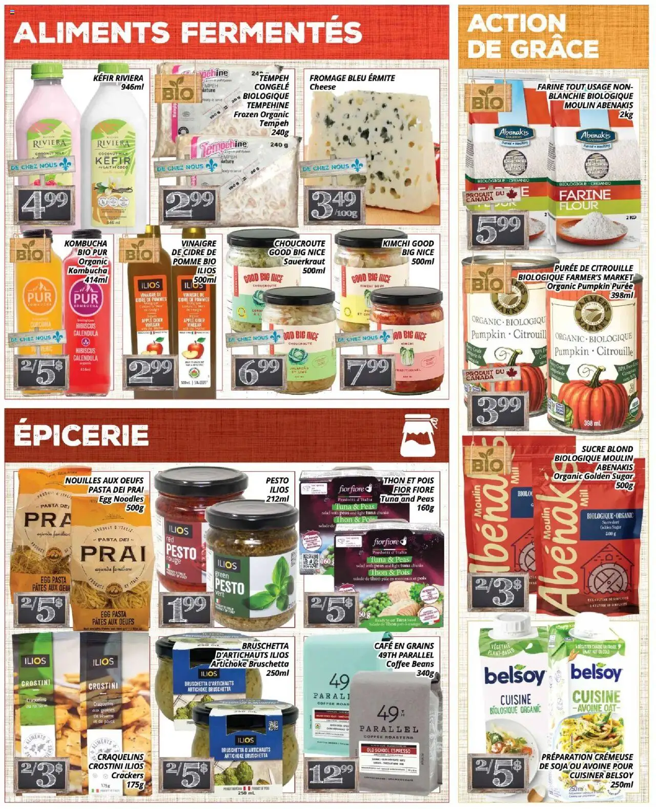 Pa Supermarché flyer valid from 29.09.2025 | Page: 2 | Products: Noodles, Pasta, Milk, Cheese