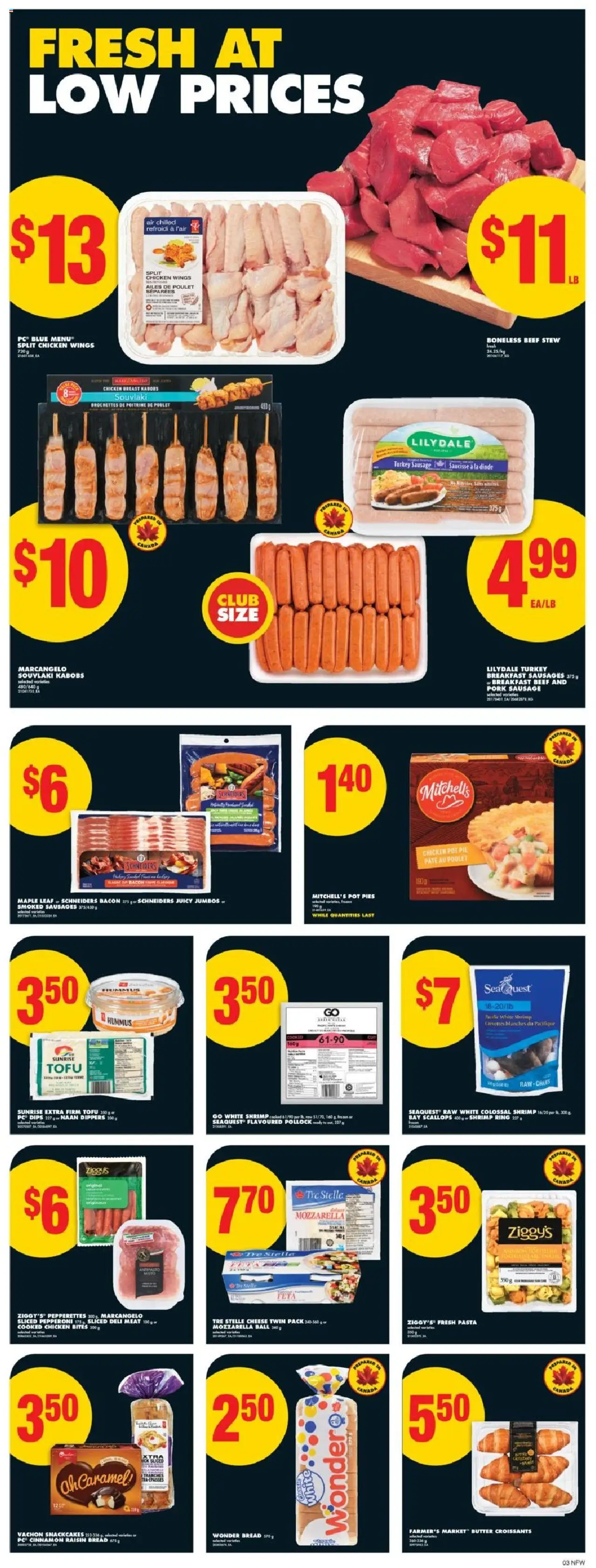 No Frills flyer valid from 16.10.2025 | Page: 3 | Products: Pasta, PC, Chicken, Pork
