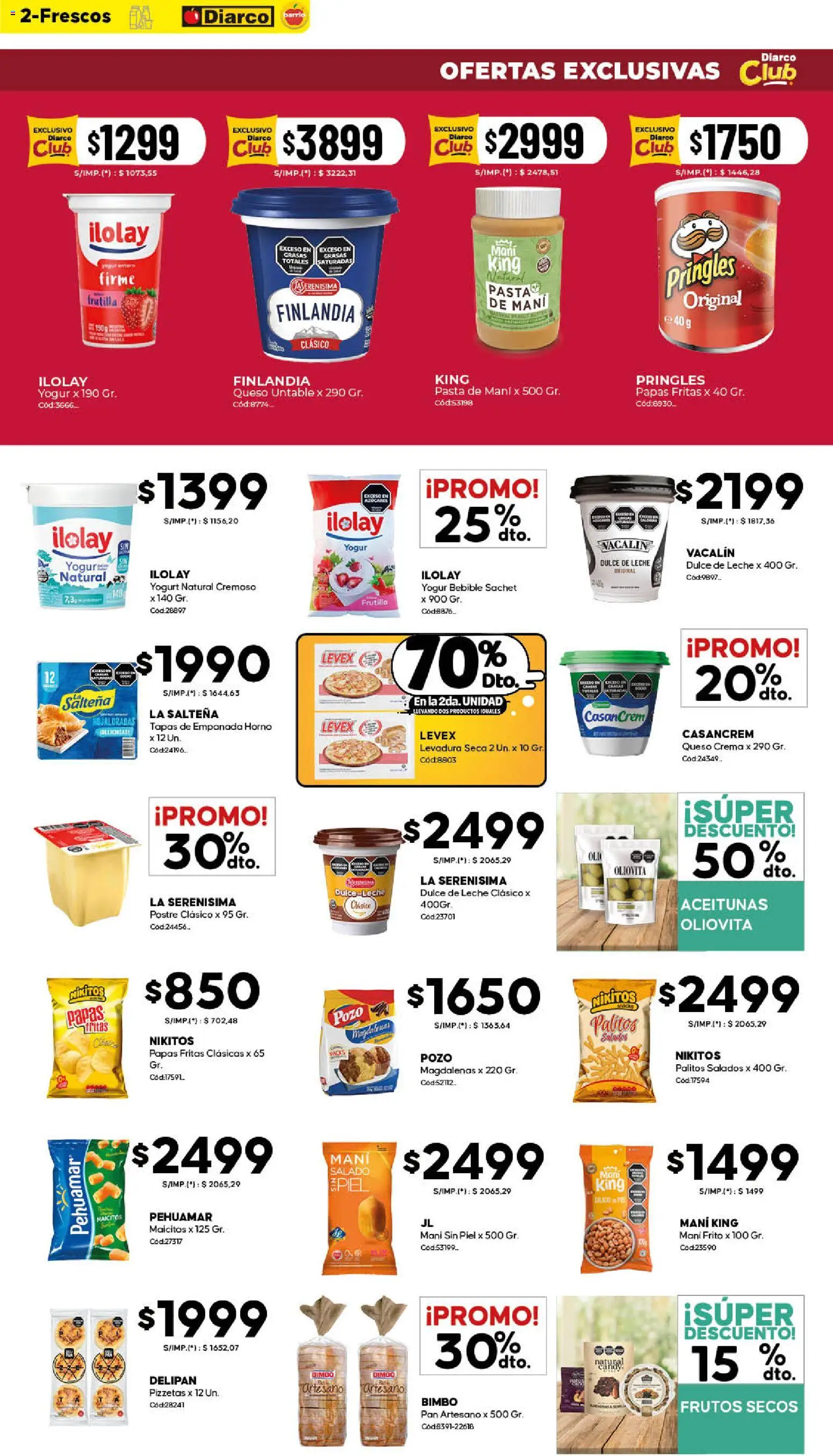Diarco - OFERTAS DIARCO BARRIO │ válido desde el 09.03.2026 | Página: 2 | Productos: Frutilla, Mani, Queso, Yogur