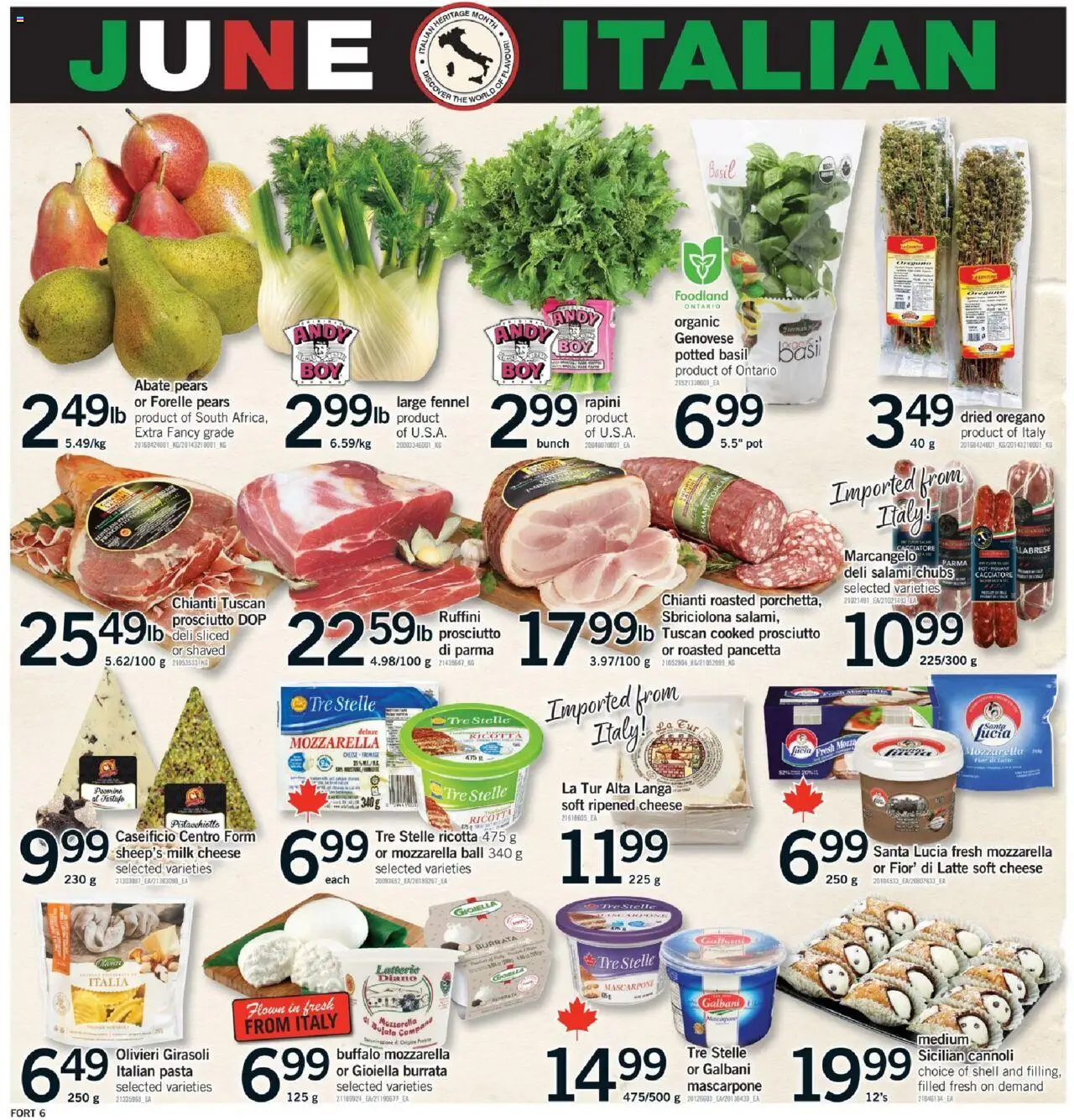Fortinos flyer valid from 29.05.2025 | Page: 8 | Products: Pasta, Cheese, Salami