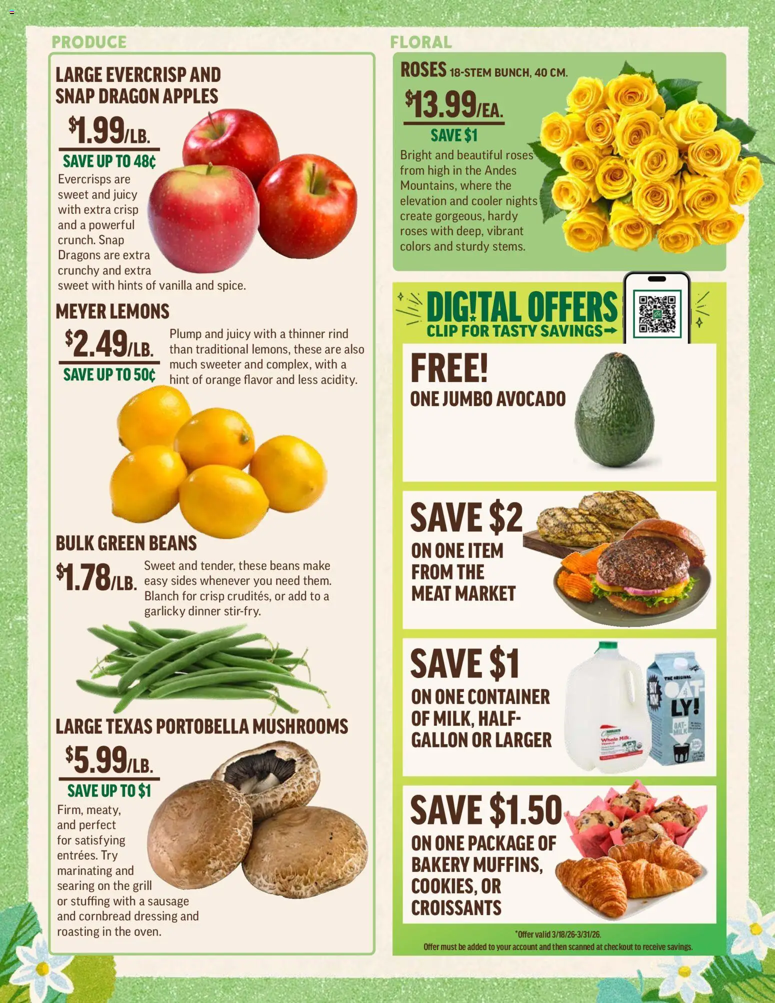 Central Market Weekly Ad - valid from 18.03.2026 | Page: 2 | Products: Clip, Sausage, Croissants, Grill