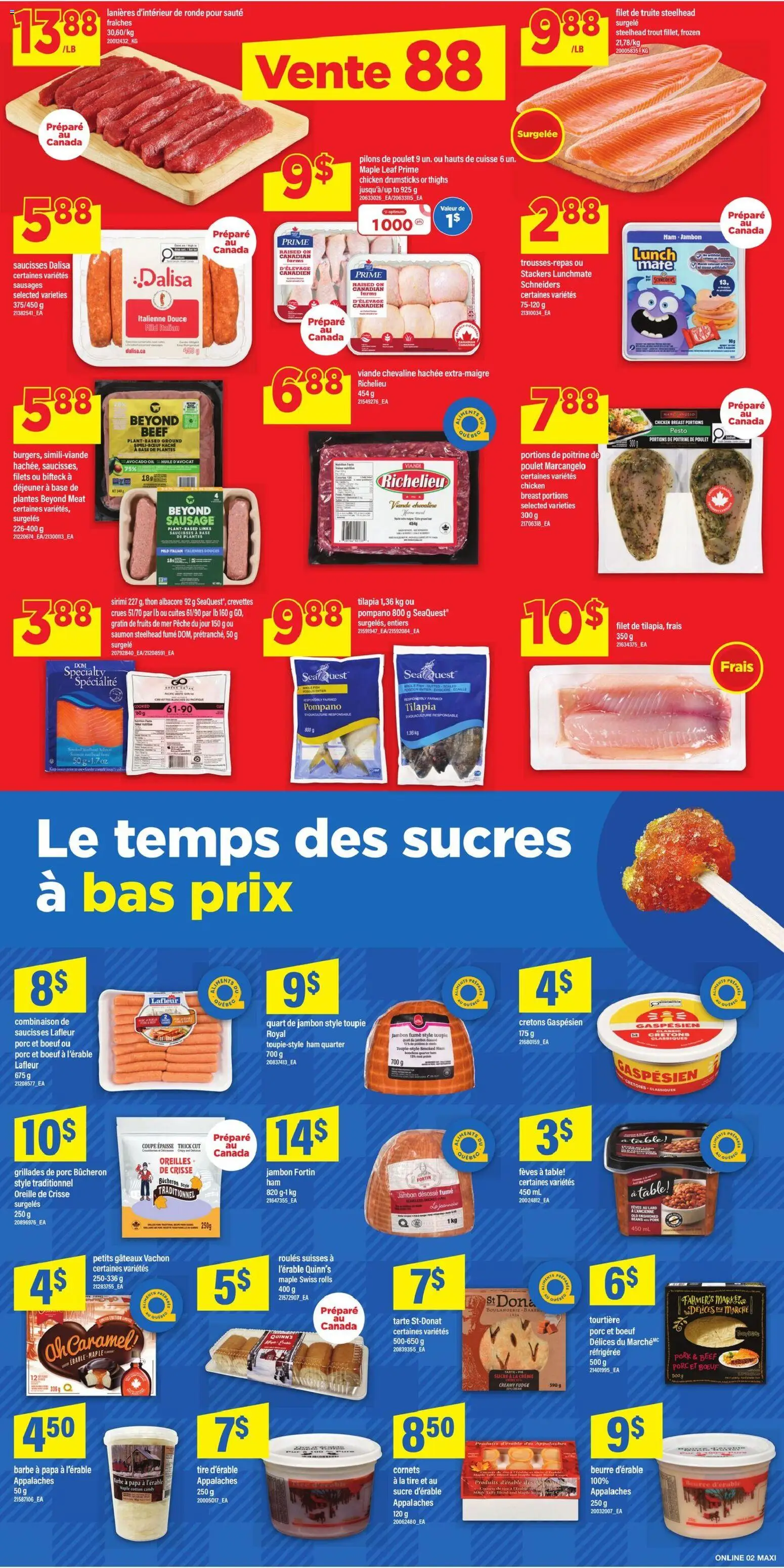 Maxi flyer valid from 26.02.2026 | Page: 6 | Products: Fish, Table, Ham, Chicken