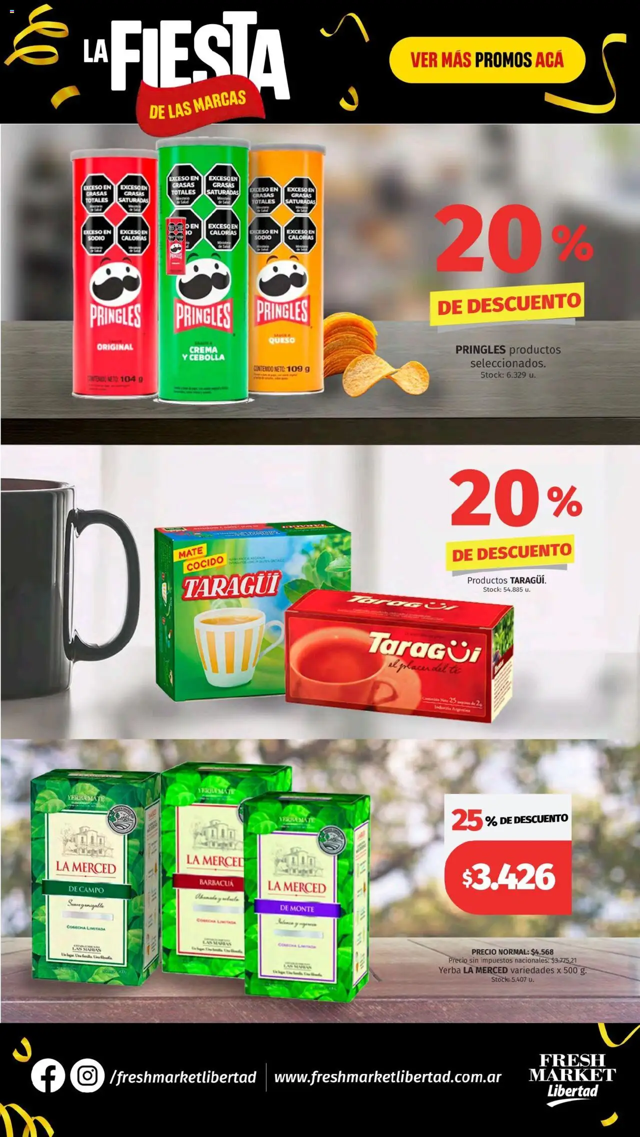 Hipermercado Libertad - La Fiesta  - Fresh │ válido desde el 26.06.2025 | Página: 13 | Productos: Cebolla, Yerba, Queso, Té