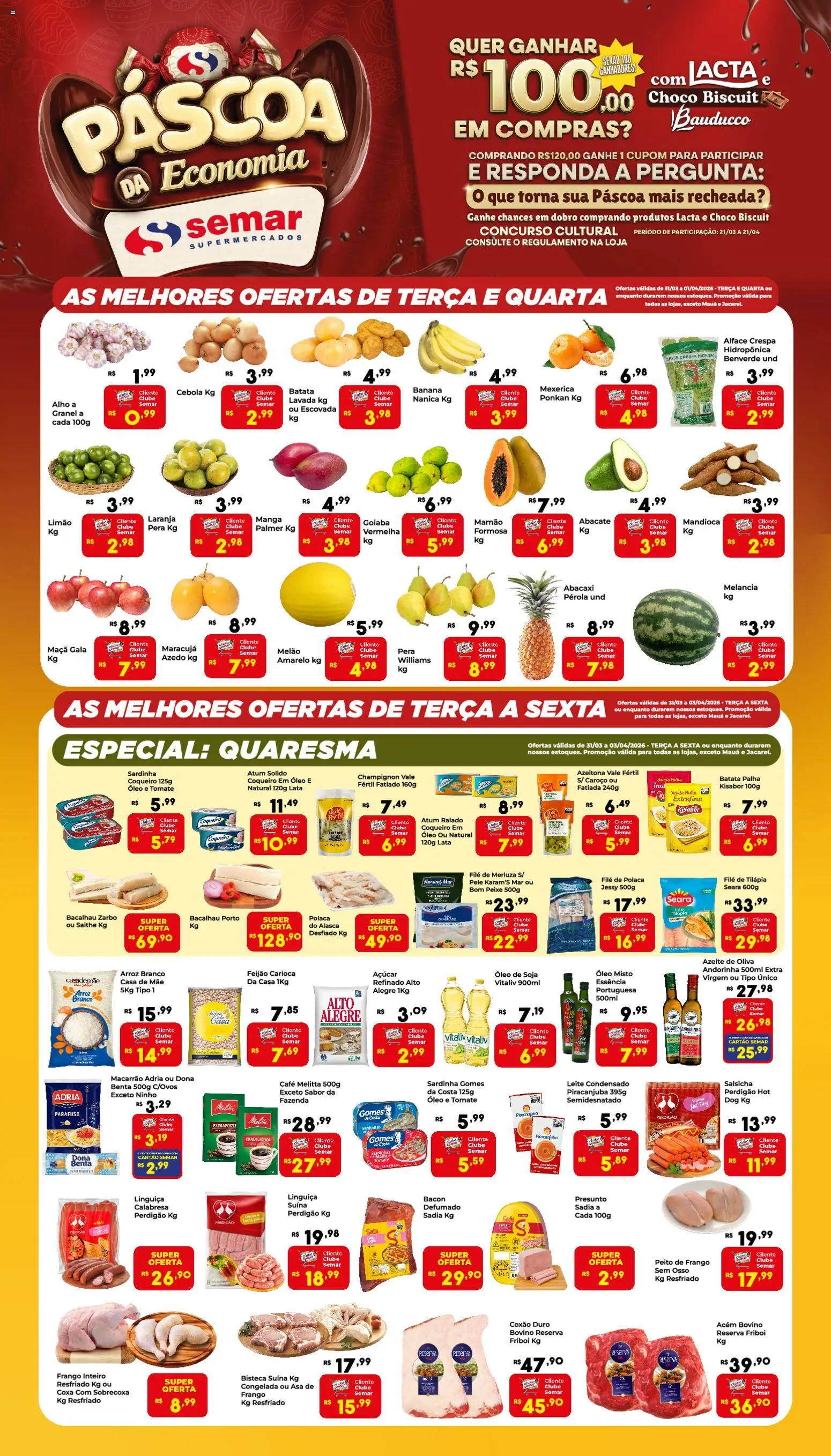 Semar Supermercado - Ofertas da semana de 31/03/2026 ? Não perca as melhores promoções! | Brasil