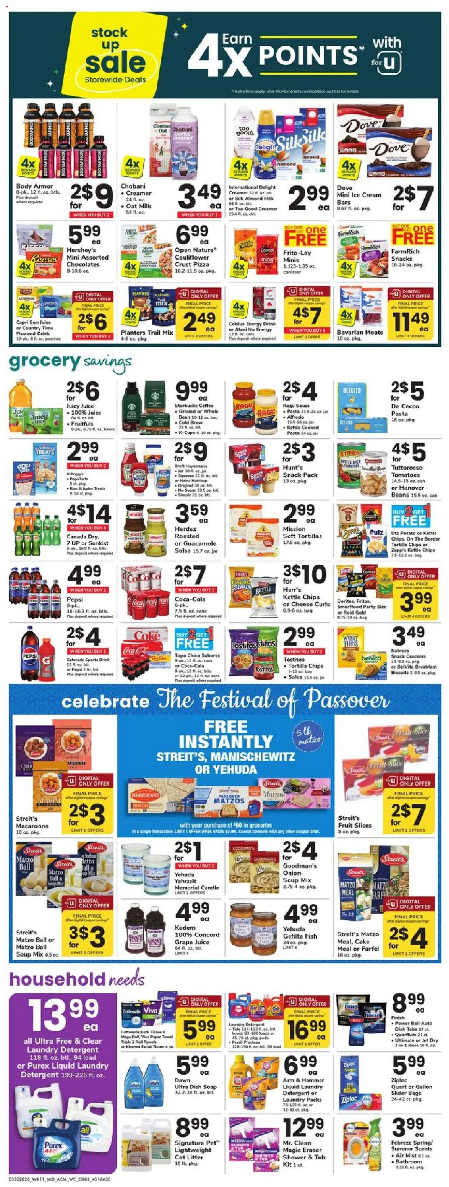 Acme Weekly Ad - NJ - valid from 20.03.2026 | Page: 3 | Products: Bath, Fish, Pasta, Bag