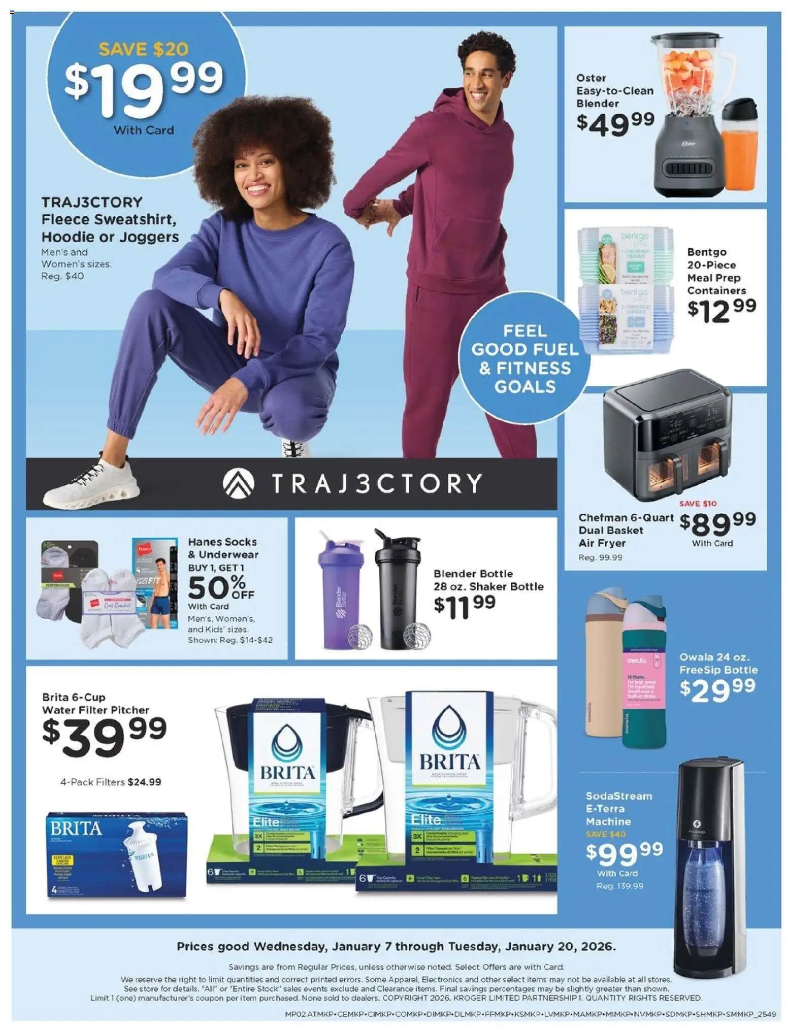Kroger Home & Apparel - valid from 07.01.2026 | Page: 2 | Products: Fryer, Water Filter, Hoodie, Underwear