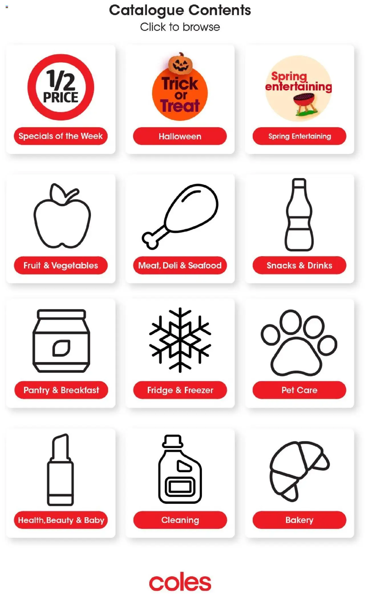 Coles catalogue - valid from 22.10.2025 | Page: 2 | Products: Vegetables, Seafood, Fridge, Bakery