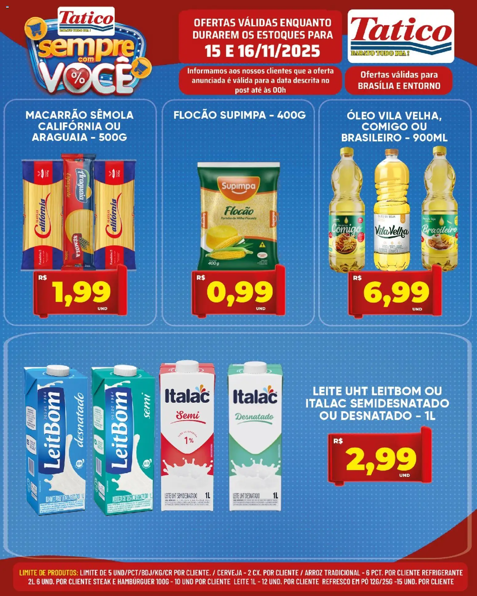 Tatico Folheto - válido de 17.11.2025 | Página: 19 | Produtos: Espaguete, Óleo, Cerveja, Hambúrguer