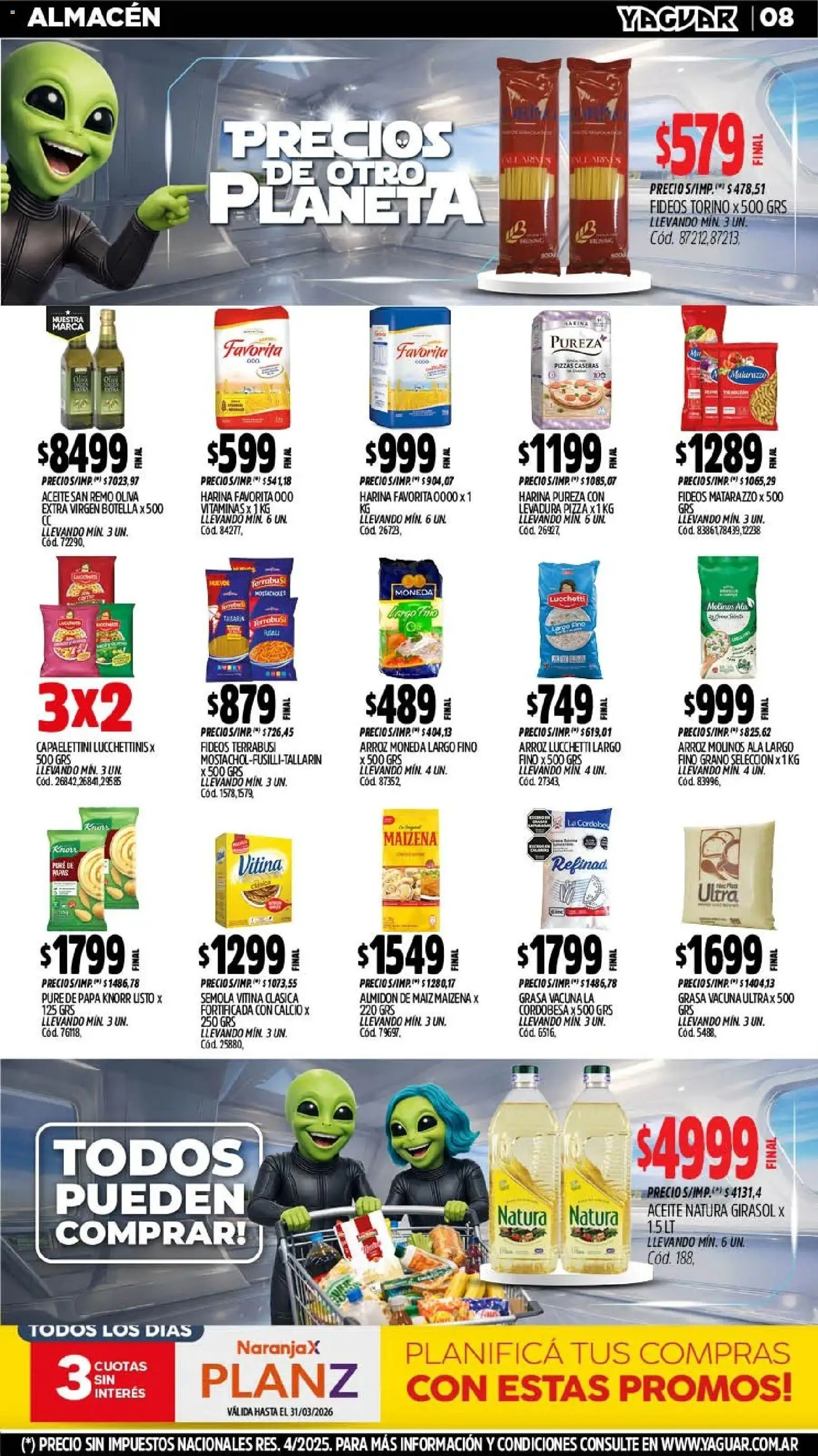 Yaguar - Oferta Semanal Trelew │ válido desde el 11.03.2026 | Página: 12 | Productos: Vitaminas, Papa, Oliva, Arroz