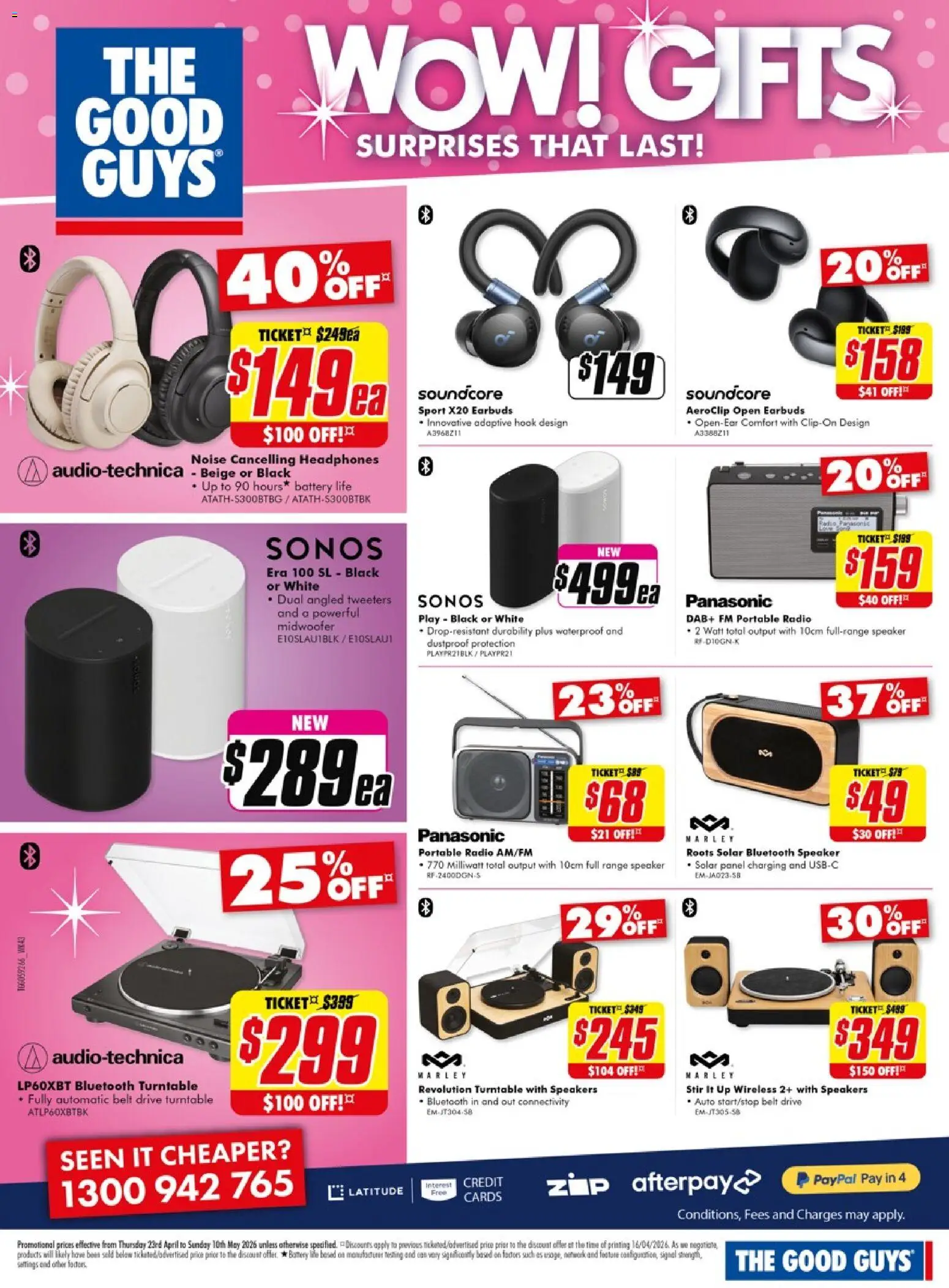 The Good Guys catalogue - valid from 22.04.2026 | Page: 23 | Products: Belt, Radio, Speaker, Portable