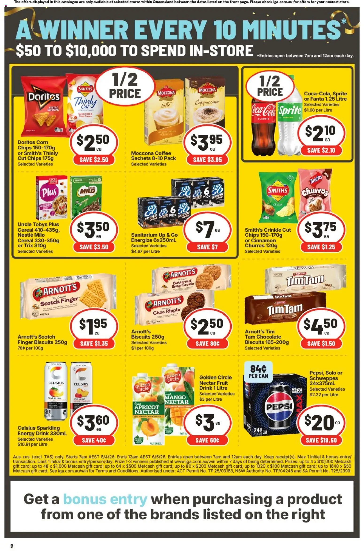 IGA catalogue - valid from 08.04.2026 | Page: 5 | Products: Chocolate, Sour cream, Scotch, Moccona