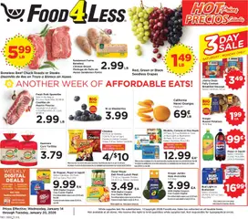 Preview of Food 4 Less weekly ads valid from 14.01.2026