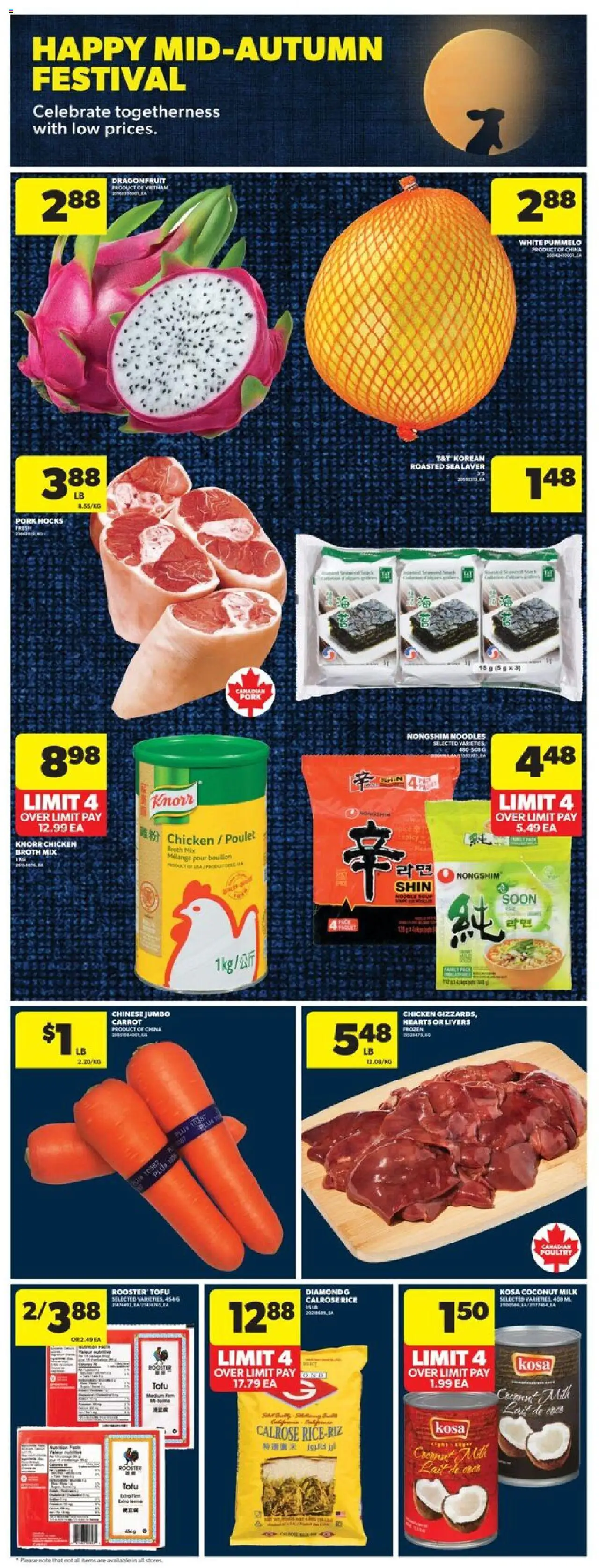 Real Canadian Superstore flyer valid from 02.10.2025 | Page: 20 | Products: Rice, Noodles, Carrot, Pork